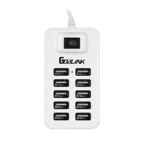 Bakeey 10-Port USB 2.0 Charging Station with Individual On/Off Switches - Fast Multi-Port USB Hub Charger for iPhone, Android, iPad, Tablets - Perfect for Home, Office, Travel & Family Charging Needs
