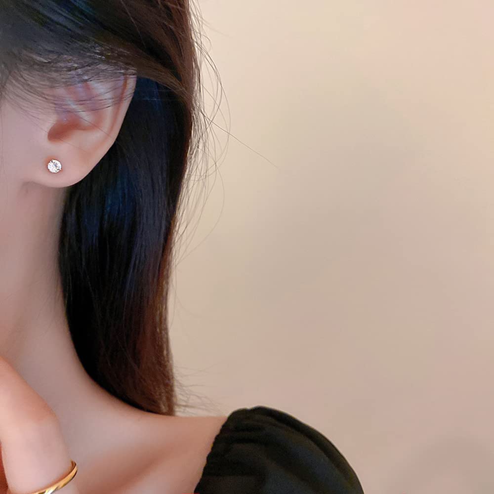 JWICOS Gold Rhinestone Bowknot Stud Asymmetric Earrings for Women - Delicate Cuff Chain Wrap Tassel Pearl Earrings | Perfect for Parties, Weddings & Date Nights