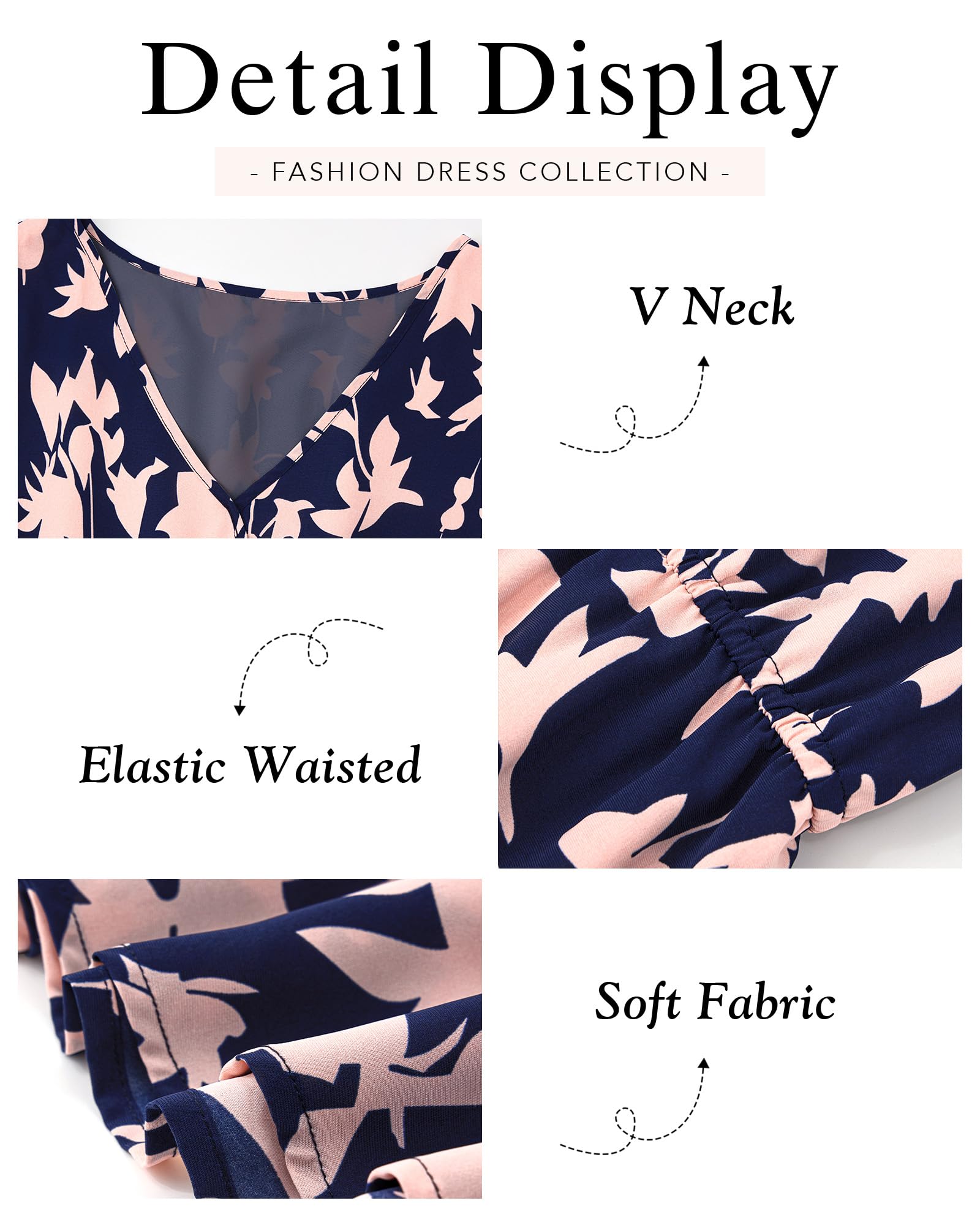 BTFBM Women's Floral Boho Maxi Dress 2025 - Long Sleeve V-Neck Casual Spring Dress for Wedding Guest, Beach Party & Vacation Outfits