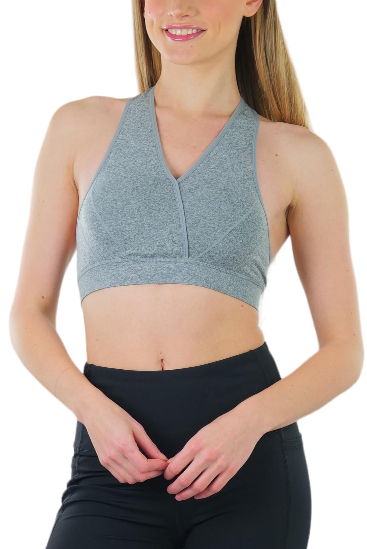 ToBeInStyle Women's Seamless Wire-Free Sports Bras & Bralettes - Supportive, Comfortable & Breathable for Yoga, Running, Gym Workouts & Everyday Wear