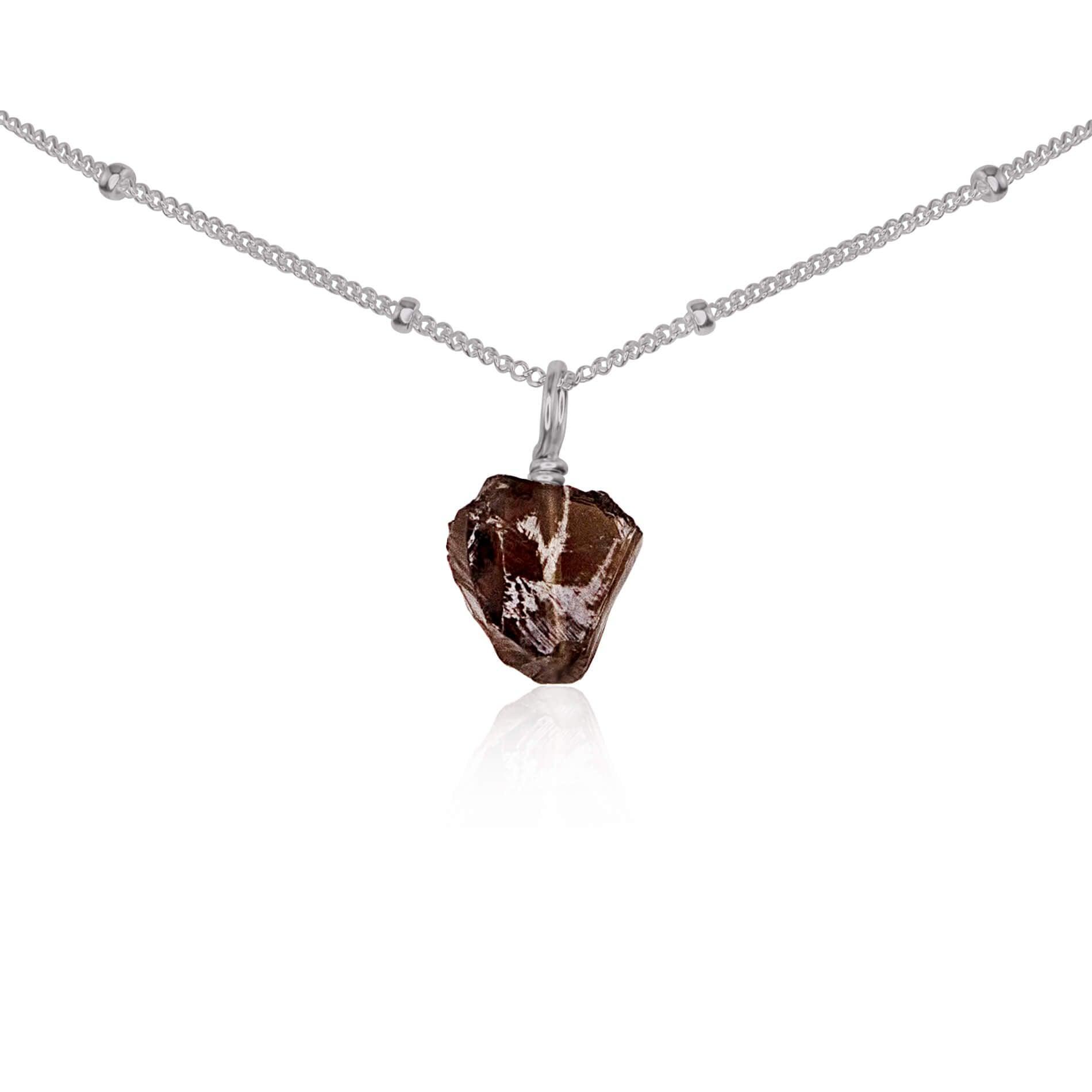 Natural Smoky Quartz Gemstone Pendant Necklace - Elegant Choker for Women | Perfect for Boho Jewelry, Spiritual Healing & Everyday Fashion Accessories