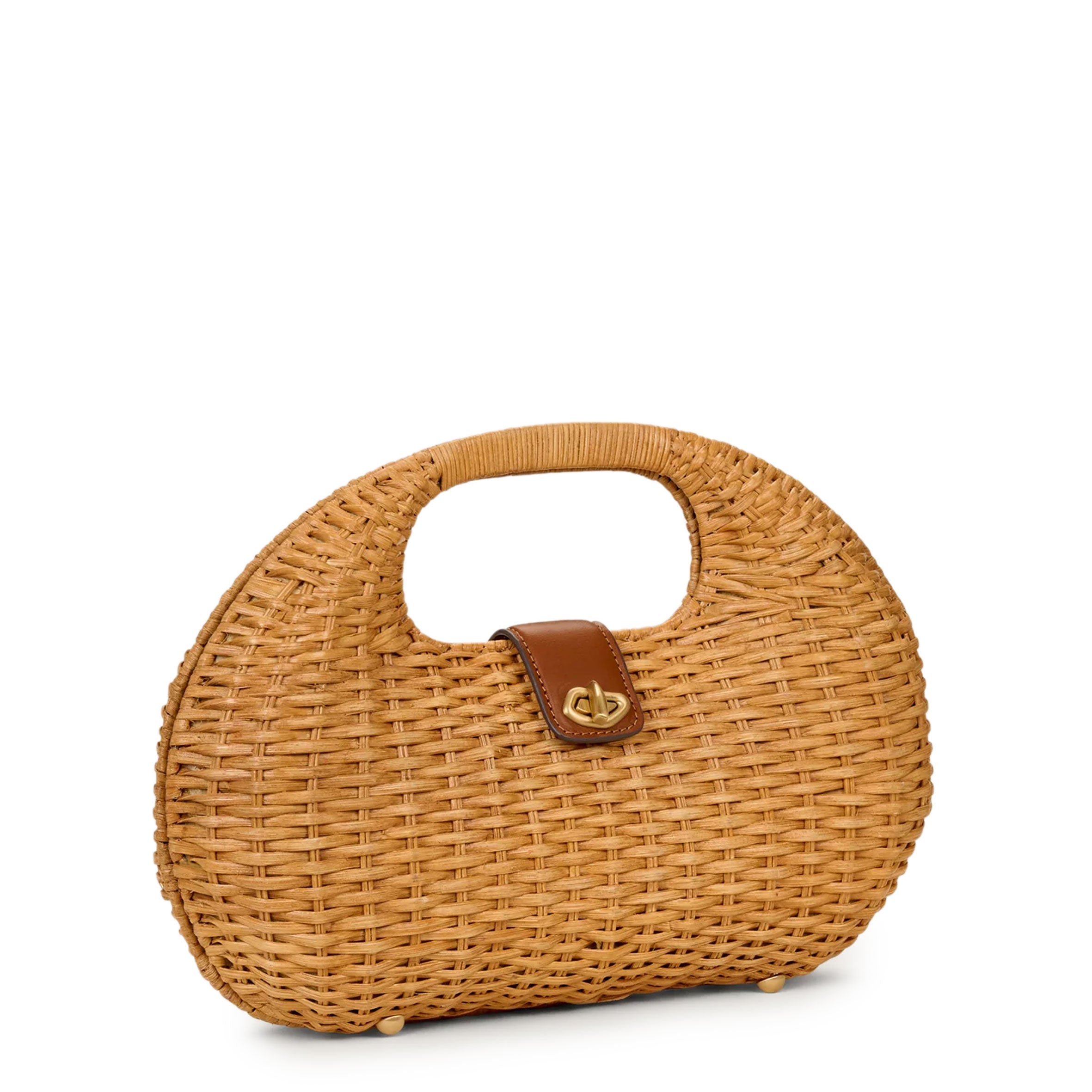 Lydia Top Handle Bag - Natural Leather Women's Crossbody Purse for Work, Travel & Everyday Use