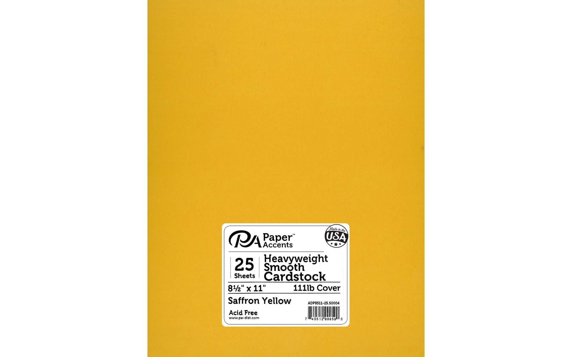 Saffron Yellow Cardstock Paper 8.5x11