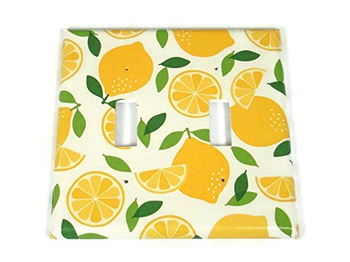 Lemonade Double Kitchen Light Switch Plate Cover - 2 Gang Decorator Wall Plate (292D) - Perfect for Kitchens, Bathrooms, and Living Areas