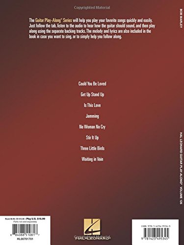 Bob Marley Guitar Play-Along Book Volume 126 with Online Audio - Learn to Play Reggae Songs - Perfect for Guitar Lessons & Home Practice (Hal Leonard Guitar Play-Along Series)