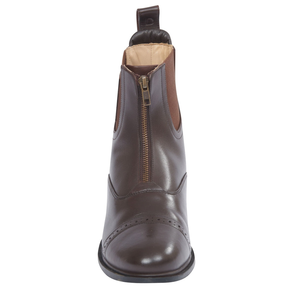 Dublin Evolution Zip Front Paddock Boots - Equestrian Riding Boots for Women & Men - Waterproof Leather Horseback Riding Boots for Stable Work, Training & Show Jumping