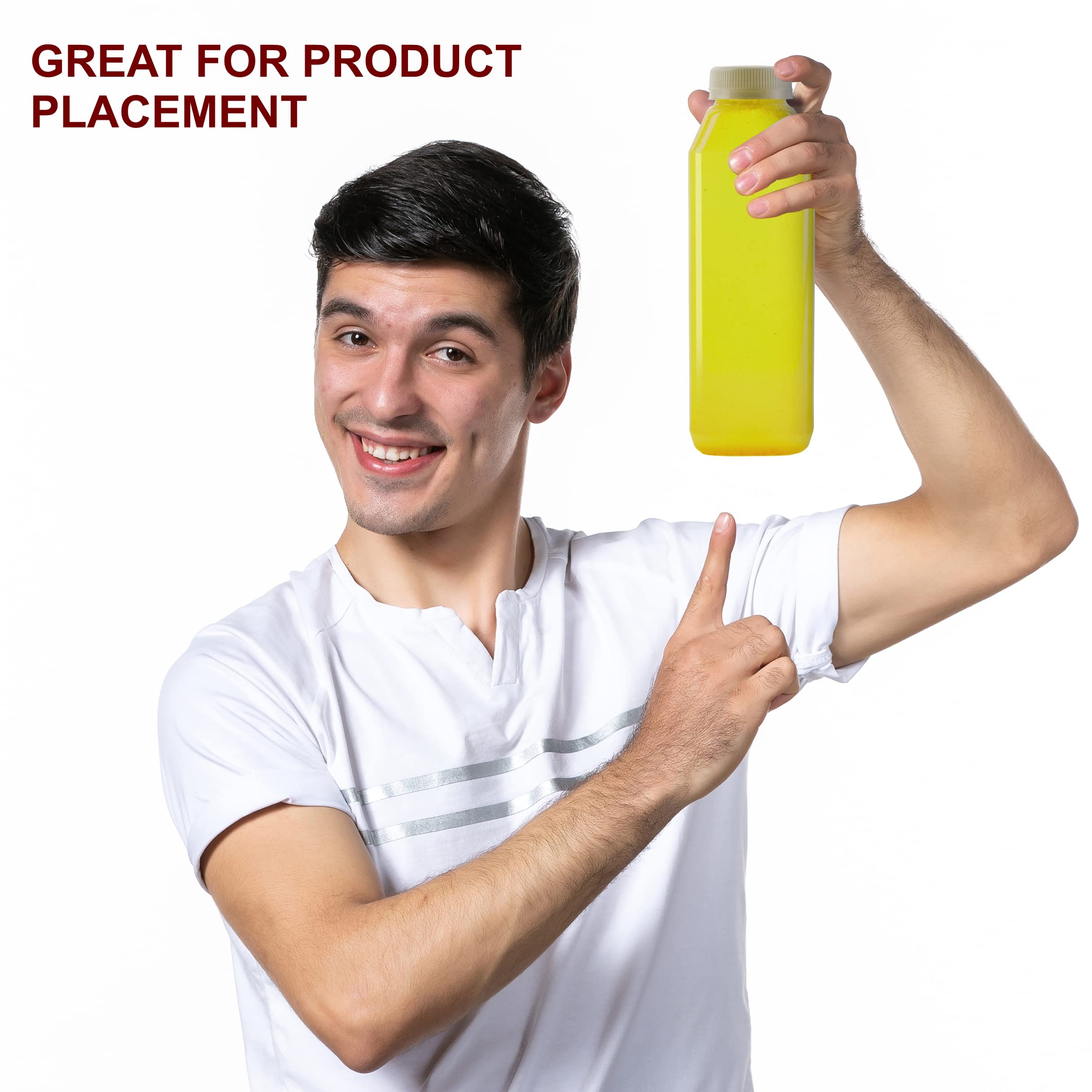 EcoQuality 12 oz Clear Plastic Juice Bottles with Tamper Evident Caps - 100 Pack | BPA-Free Smoothie & Beverage Containers for Juices, Milk, Meal Prep, Picnics & Party Favors | Reusable & Leak-Proof for Home, Restaurant & Commercial Use
