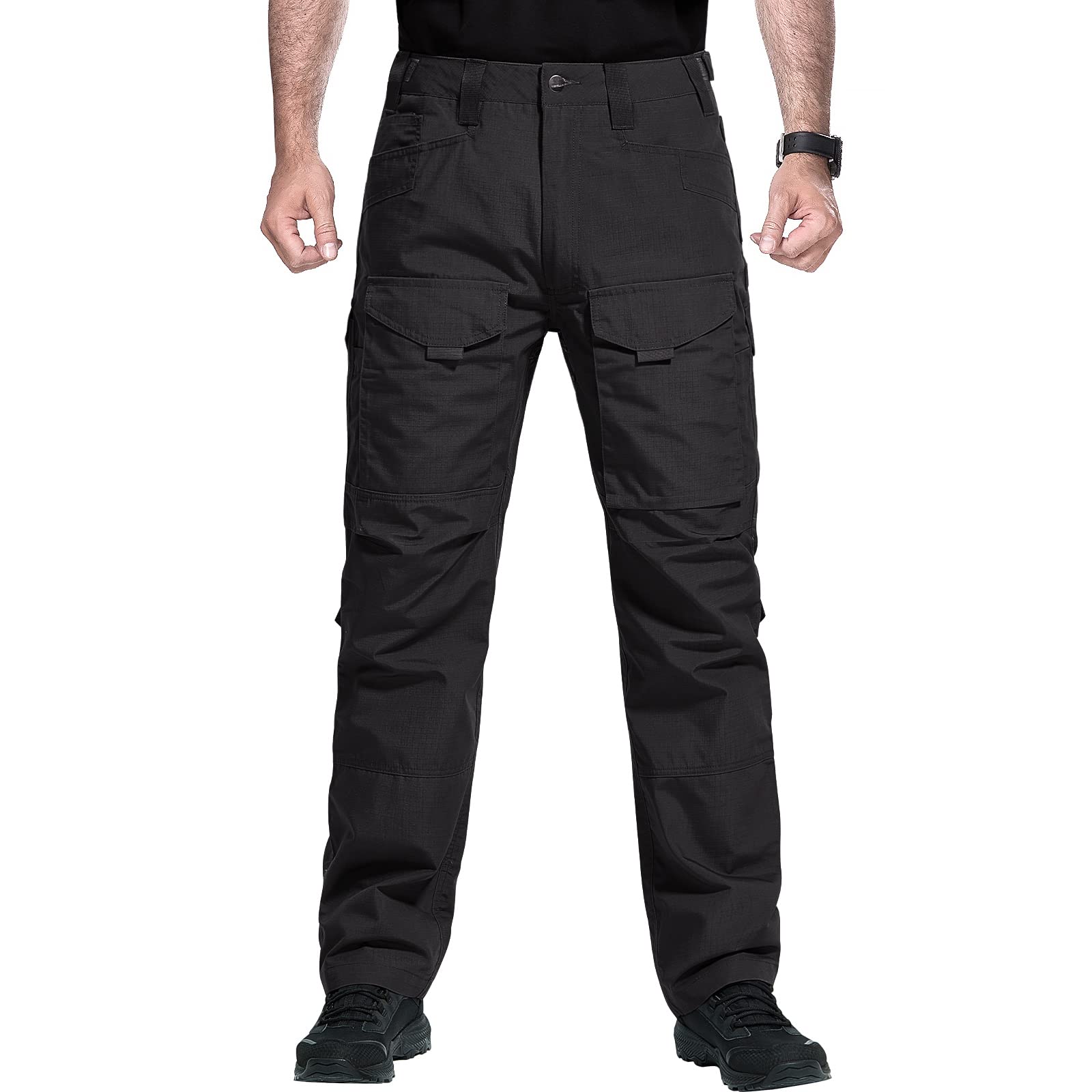 FREE SOLDIER Men's Tactical Pants - Ripstop Military Combat Cargo Pants for Hiking, Work & Outdoor Activities | Lightweight, Durable & Multi-Pocket Design for EDC & Adventure