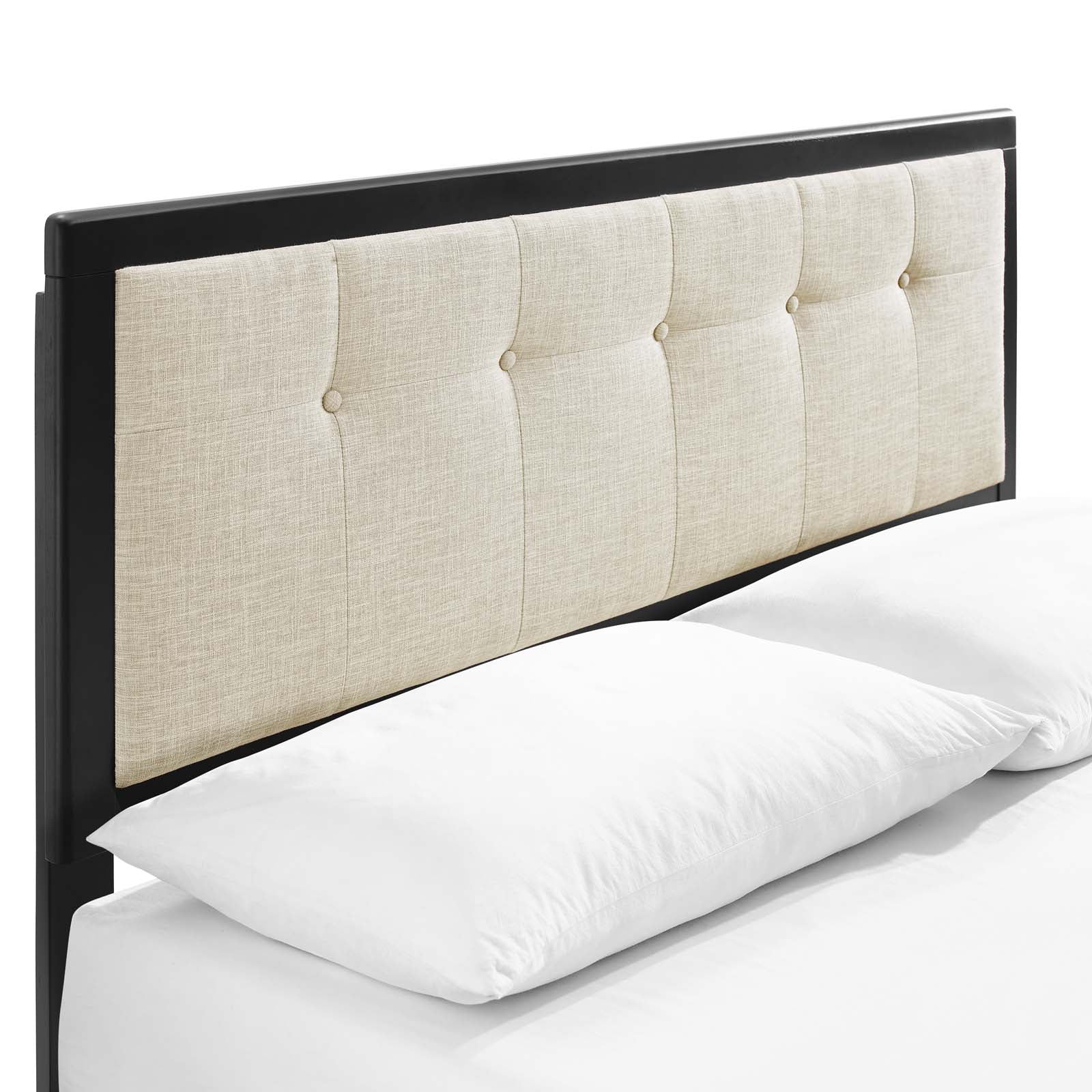 Stylish Willow Wood Platform Bed with Splayed Legs - Modern Bedroom Furniture for Home Decor | Perfect for Master Bedroom, Guest Room & Apartment Living