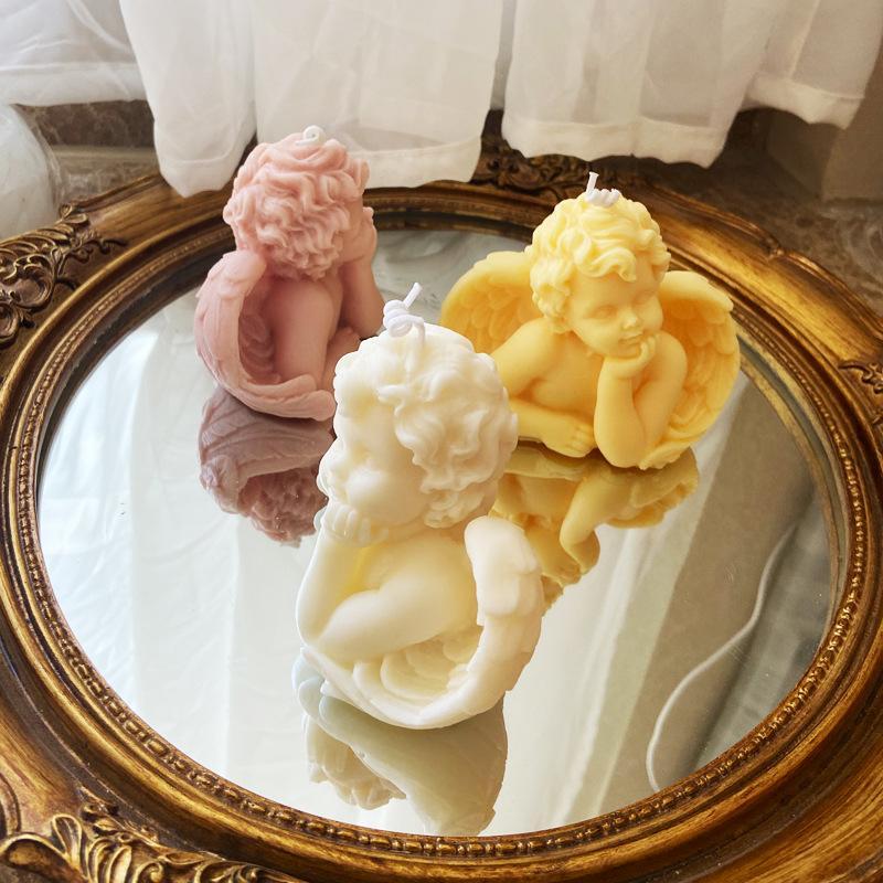 Premium Cherub Shaped Candle Mold - DIY Angel Candle Making Kit for Home Decor, Wedding Centerpieces & Holiday Crafts