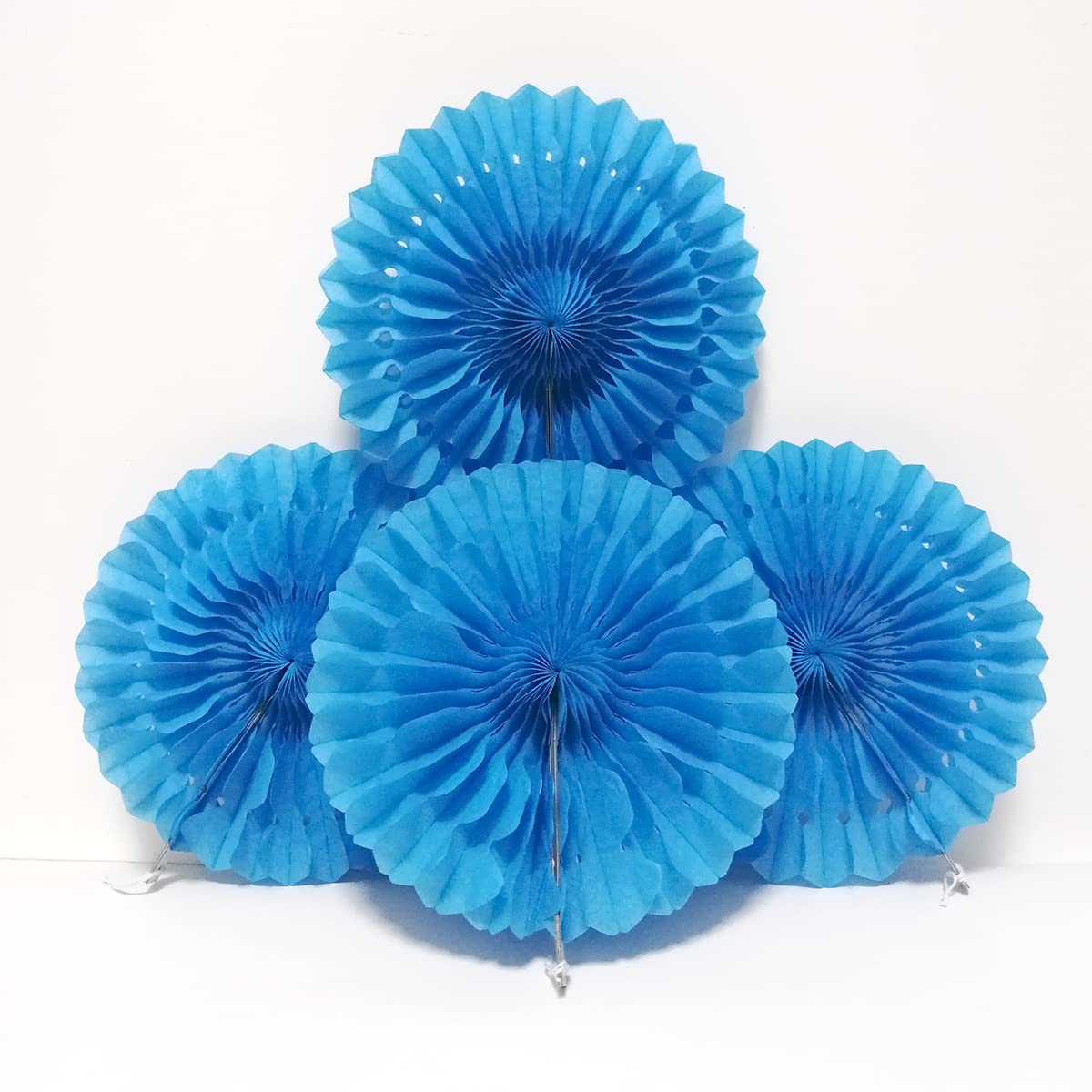15-Piece Honeycomb Tissue Paper Pom Poms & Decorative Hanging Fans - 4