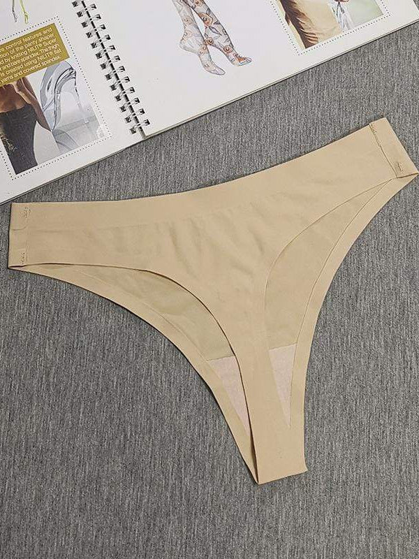 ZASUWA Women's Seamless Thong Underwear for Yoga, Workout & Fitness - Comfortable & Breathable Activewear