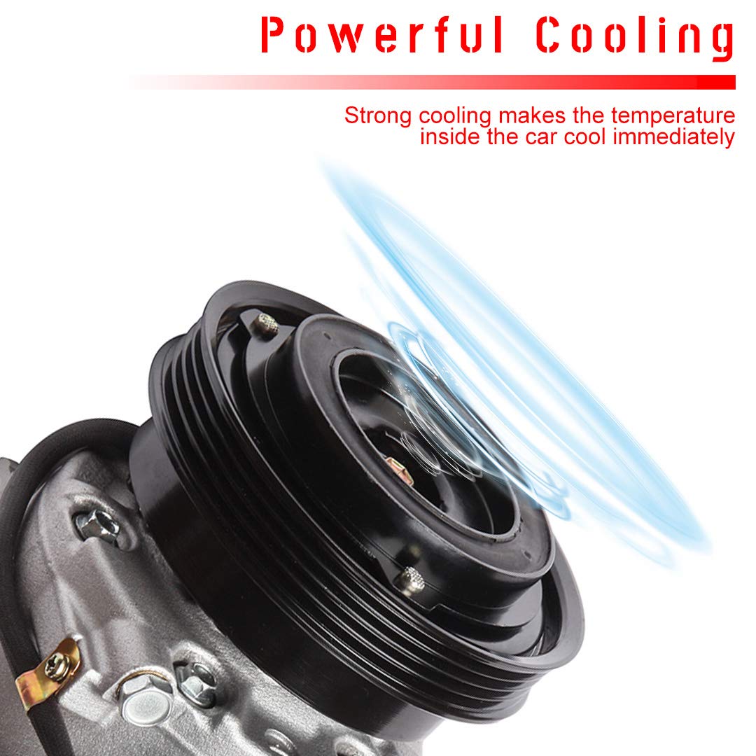 High-Performance AC Compressor Pump for Kia Rio - Direct Replacement with AC Clutch Compressor - Perfect for Car AC Repair & Cooling System Maintenance