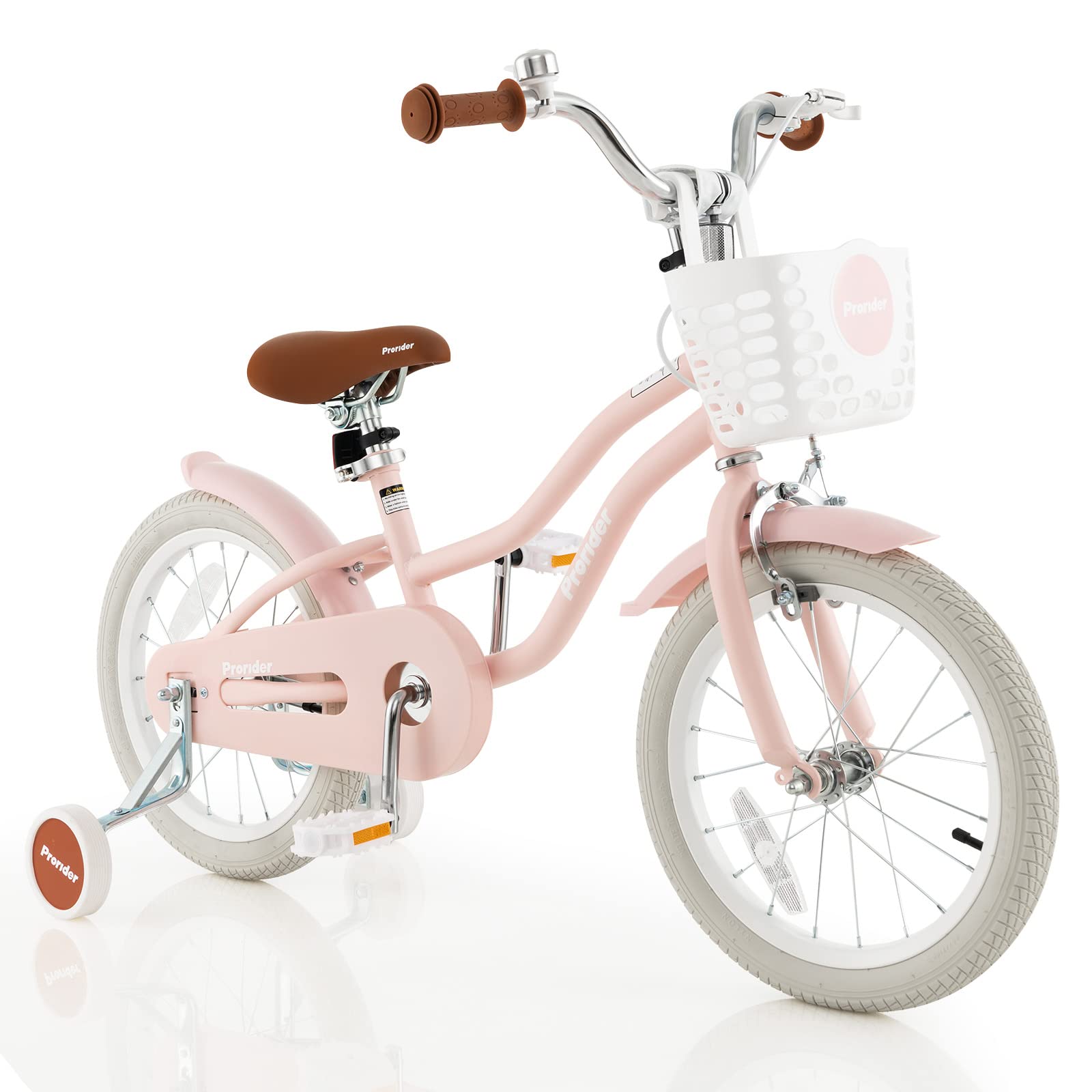 BABY JOY Kids Bike for Boys & Girls - 12 14 16 18 20 Inch Adjustable Seat, Removable Basket, Training Wheels & Kickstand - Multi-Color Children's Bicycle with Handbrake & Coaster Brake - Perfect for Outdoor Play, Park Rides & Learning to Cycle