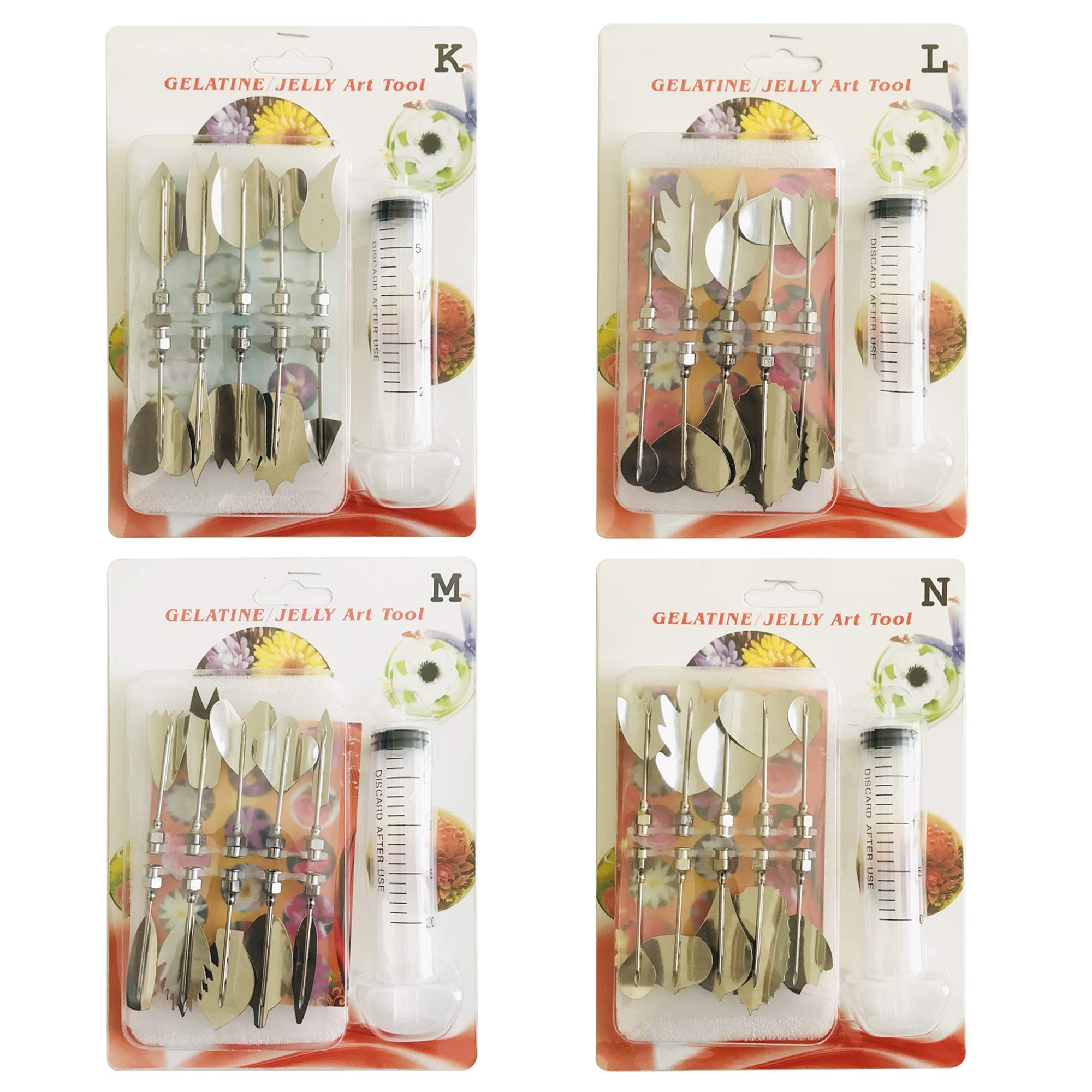 Woohome 40-Piece 3D Gelatin Jelly Cake Decorating Tools Set - Includes Pudding Pastry Nozzles for Cake Decoration, Jelly Making, and Dessert Design | Perfect for Birthday Cakes, Wedding Desserts, and DIY Baking Projects