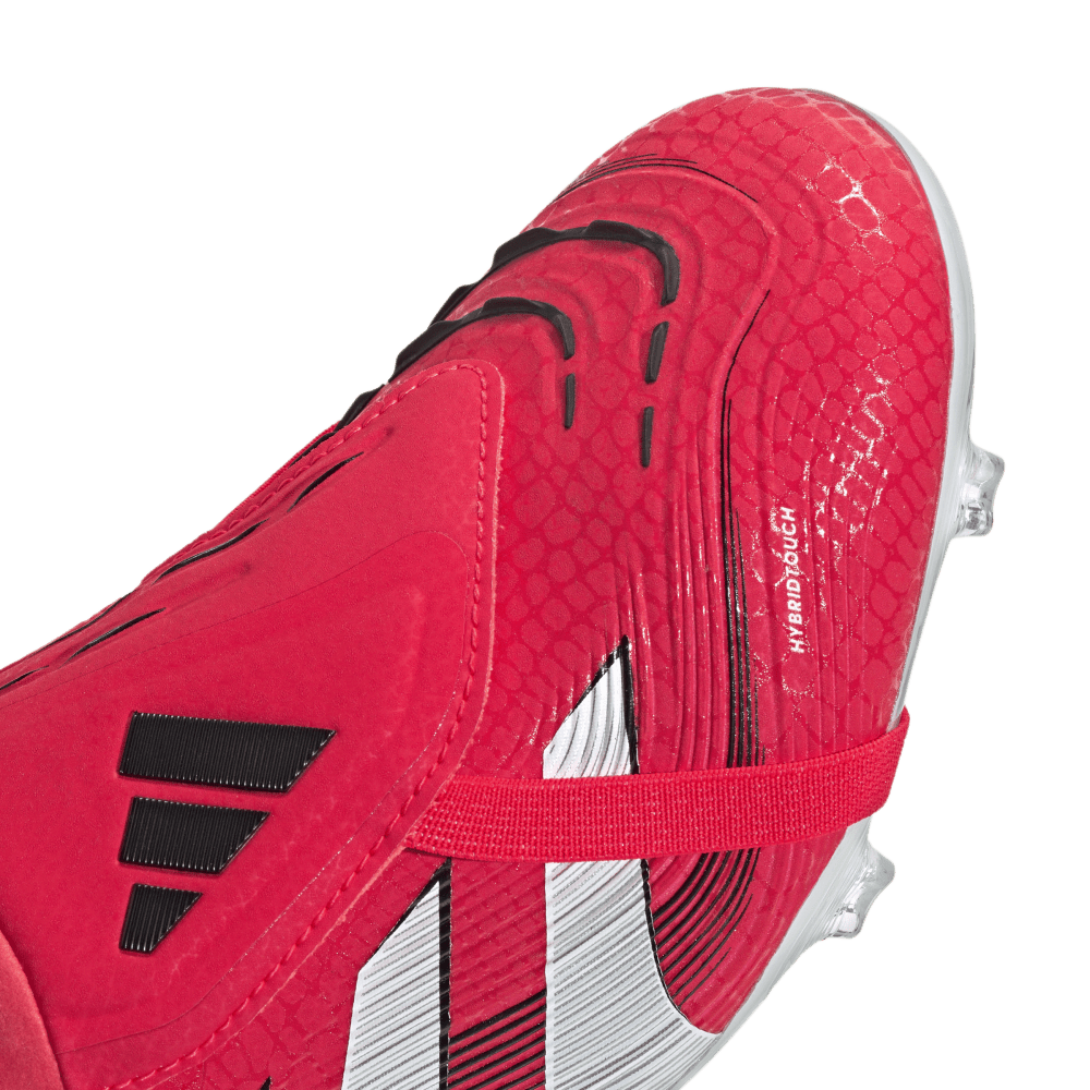 Adidas Predator Pro Fold Over Tongue FG Soccer Cleats for Men - Lucid Red/White/Core Black - Firm Ground Football Shoes for Professional Players & Training Sessions