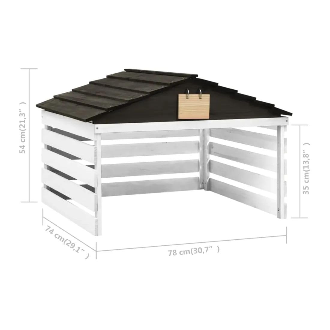 Automatic Robotic Lawn Mower Garage - 30.7x29.1x21.3 Inch Weatherproof Firwood Storage Shed for Roomba & Robotic Mowers - Perfect Backyard Storage Solution for Smart Lawn Care