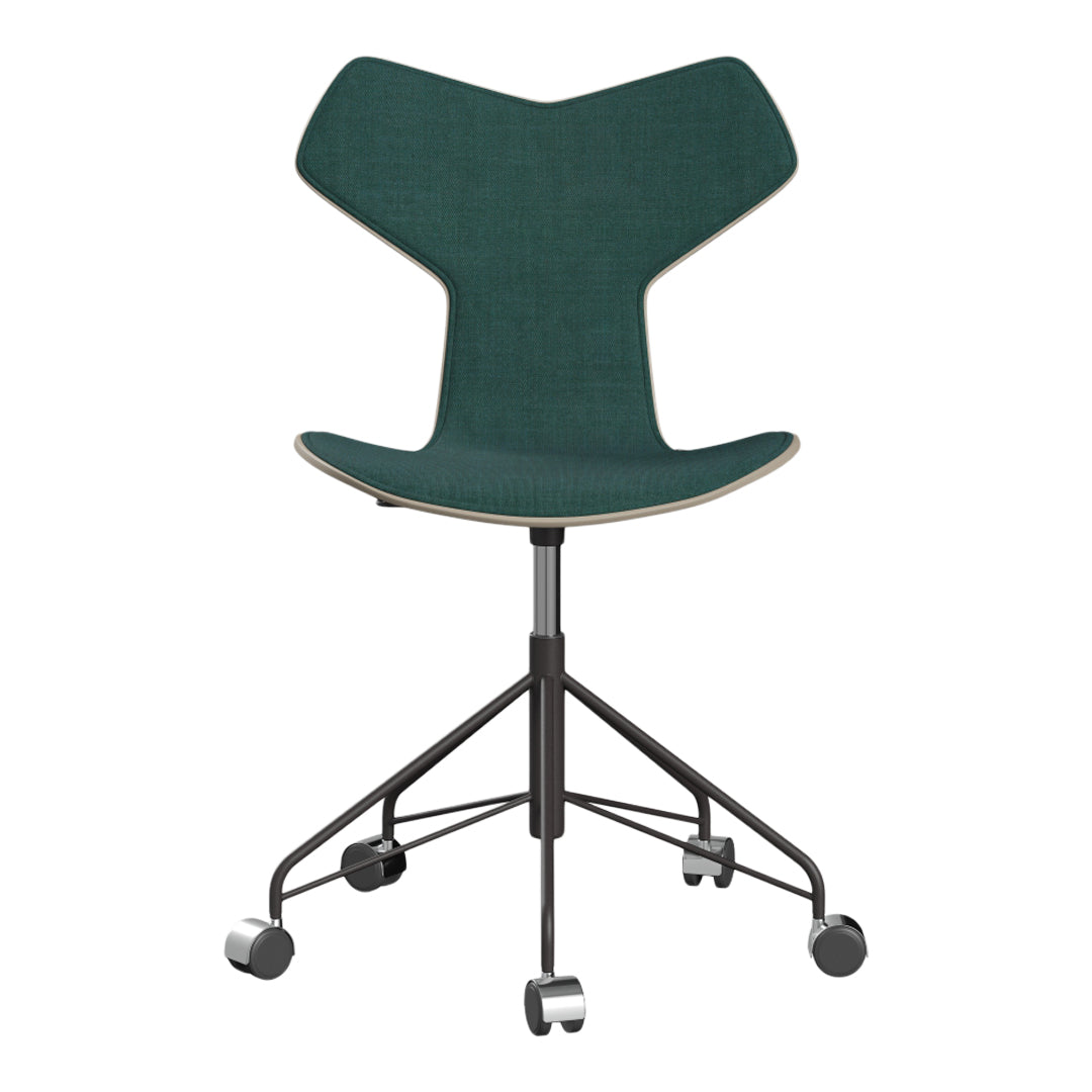 Premium Grand Prix Swivel Office Chair 3131 - Ergonomic Mesh Back with Colored Ash Frame & Upholstered Seat - Perfect for Home Office, Gaming Setup, and Conference Rooms