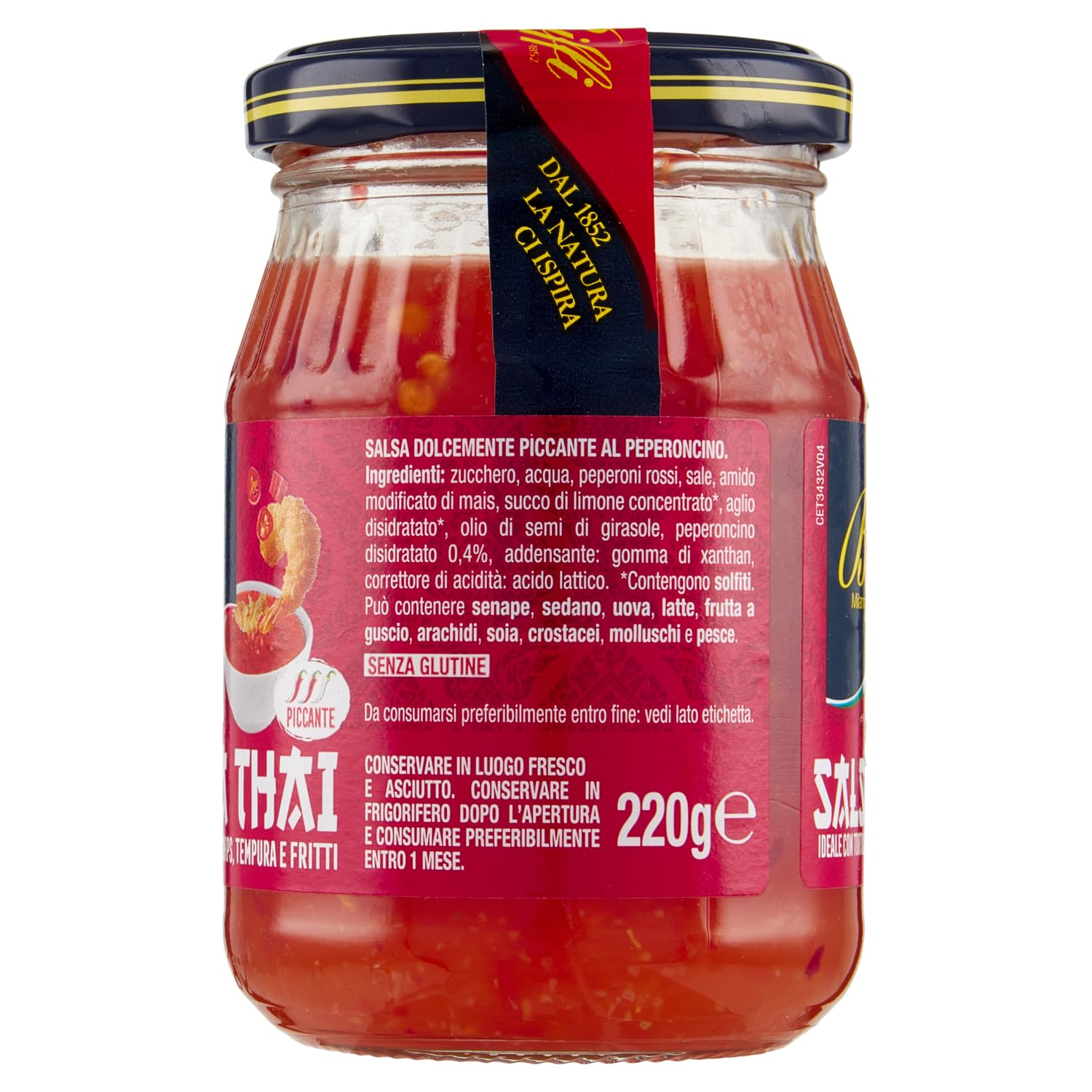 Authentic Thai Salsa Sauce 220g - Premium Spicy Flavor for Tacos, Nachos & Asian Dishes - Perfect for Home Cooking & Party Snacks