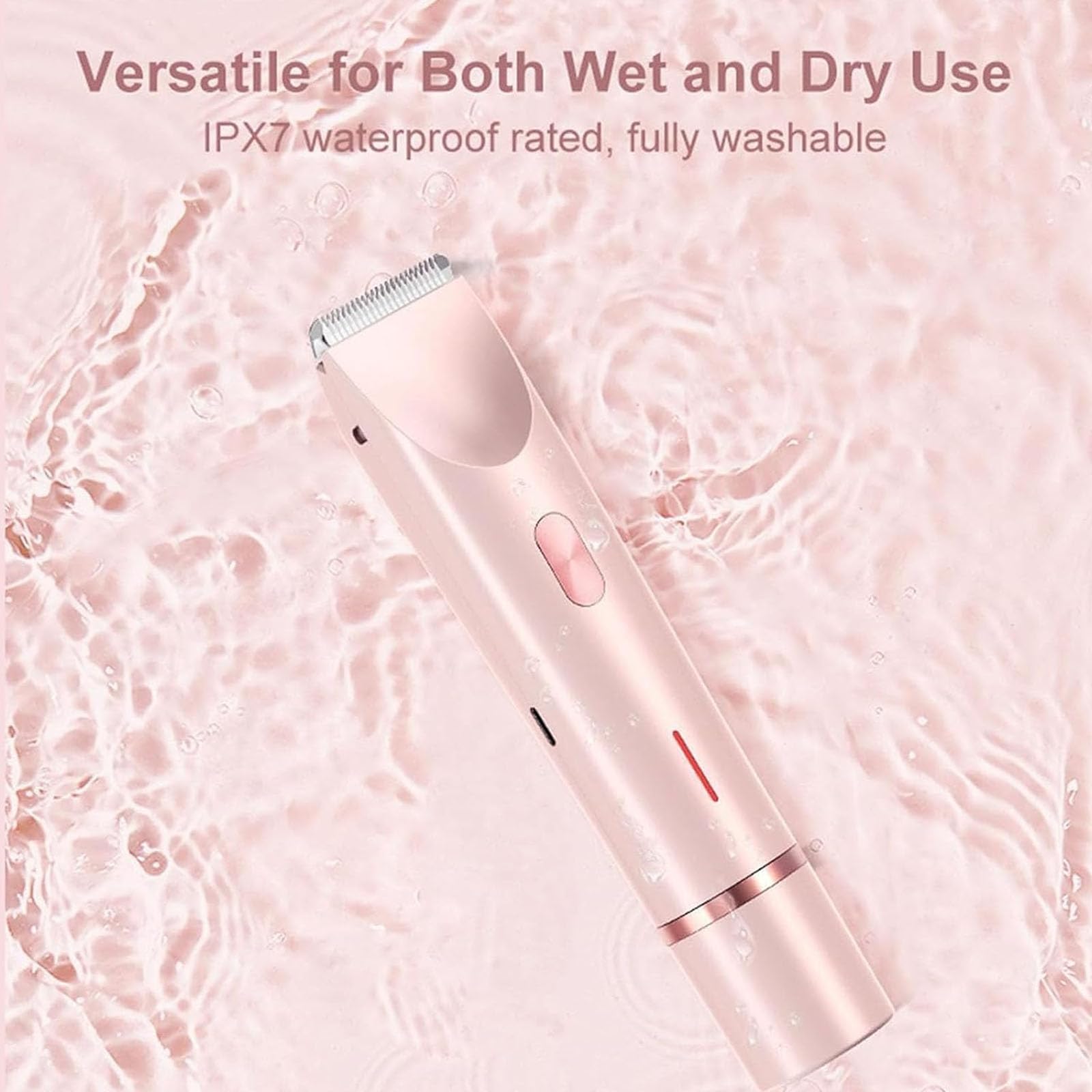 Whimsyard 2-in-1 Women's Electric Shaver & Bikini Trimmer - Dual Head Detachable Razor for Smooth Skin, Pink (1 Piece) - Perfect for Travel, Gym & Everyday Hair Removal
