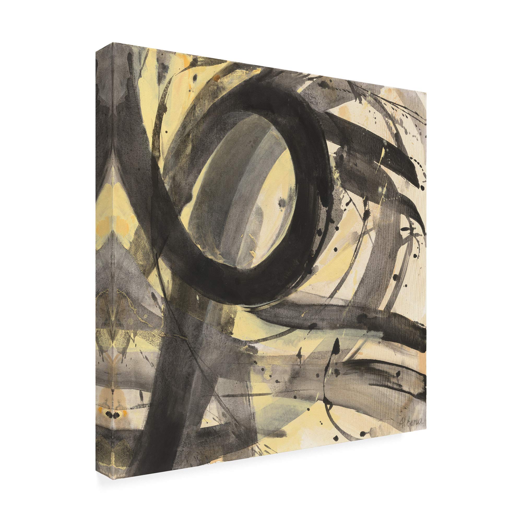 Trademark Fine Art 18x18 Roller Coaster II by Albena Hristova - Modern Abstract Canvas Wall Art for Living Room, Bedroom & Office Decor