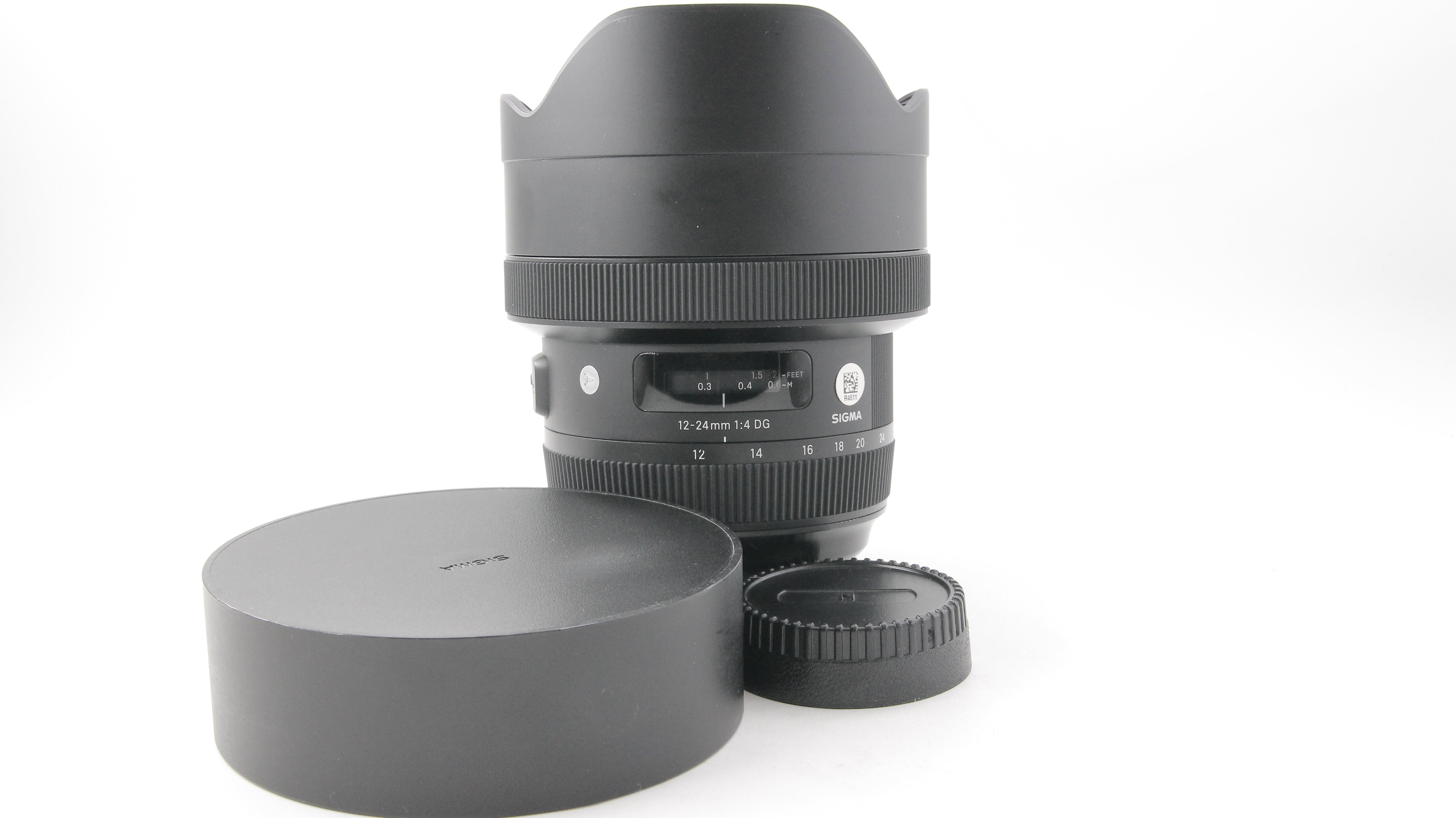 Used Sigma 12-24mm f/4 DG HSM Art Wide Angle Lens for Nikon F Mount - Perfect for Landscape, Architecture & Interior Photography