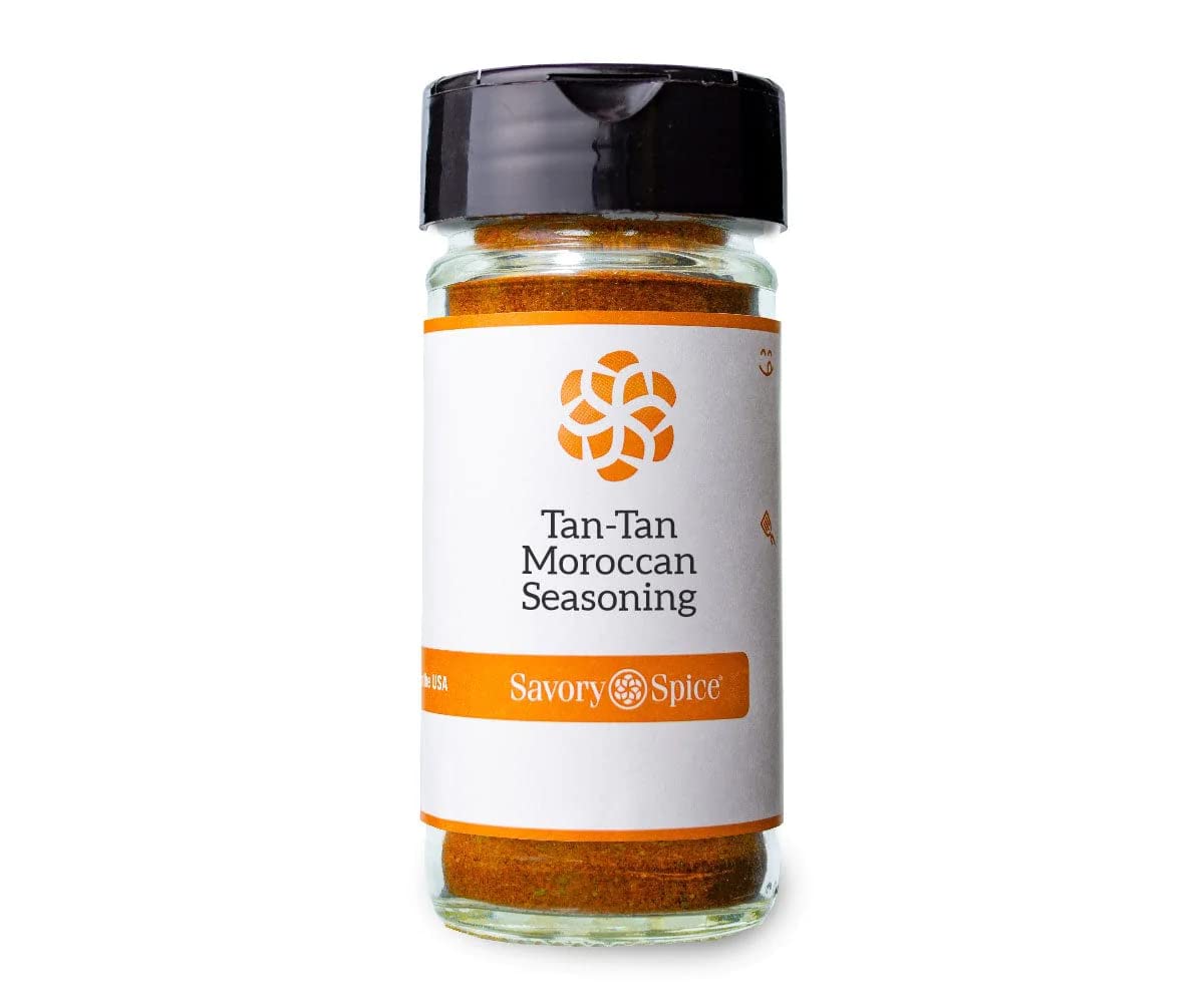 Premium Tan-Tan Moroccan Seasoning - Authentic Spicy Blend for Chicken, Fish, Lamb, Rice & Vegetables | All-Purpose Moroccan Spice | Medium Jar 2.3oz | Perfect for Grilling, Roasting & Flavoring Mediterranean Dishes