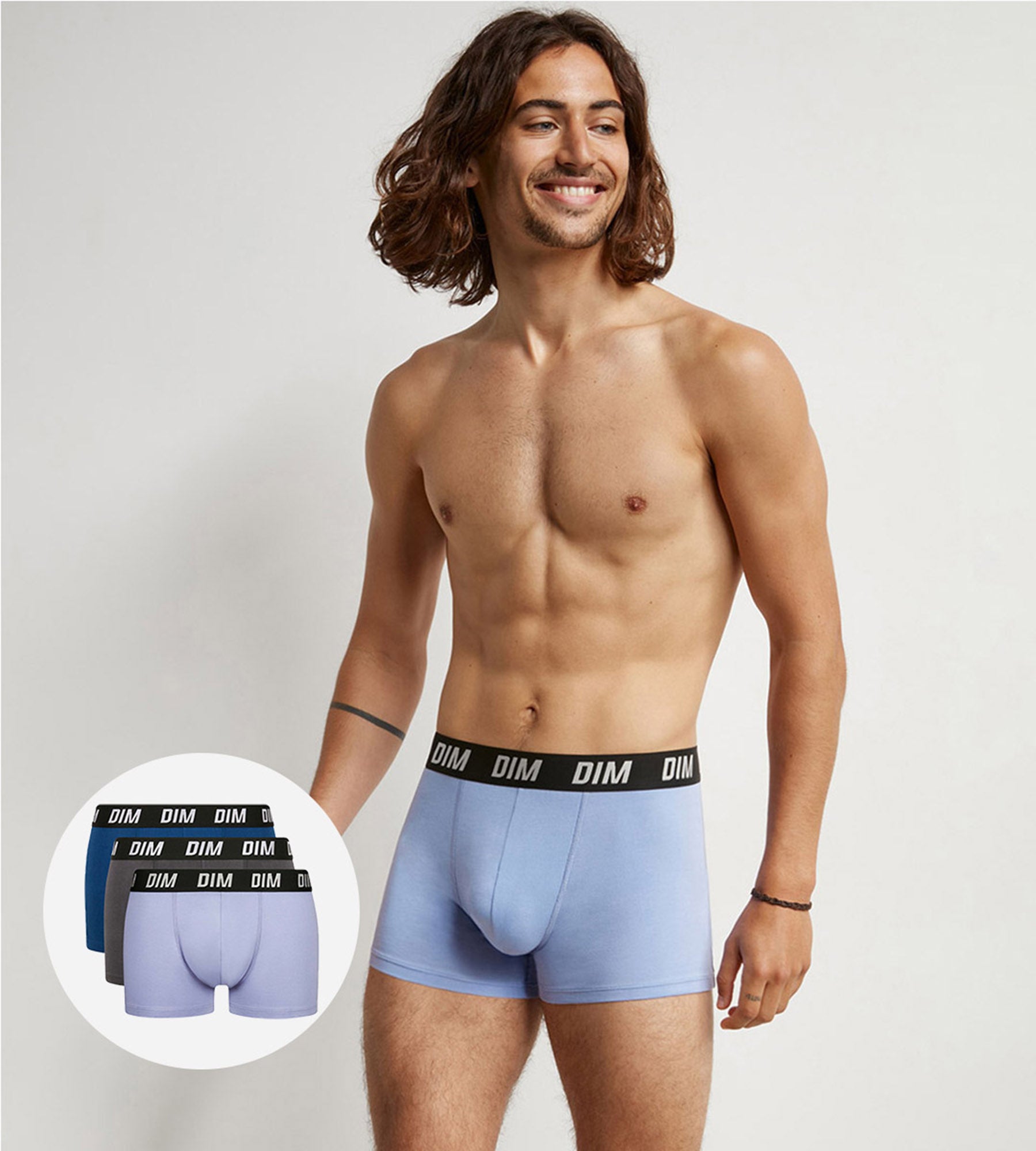 3 Pack Men's Active Thermoregulation Boxer Briefs - Blue Lilac - Moisture Wicking & Breathable Underwear for Sports, Workout & Everyday Comfort
