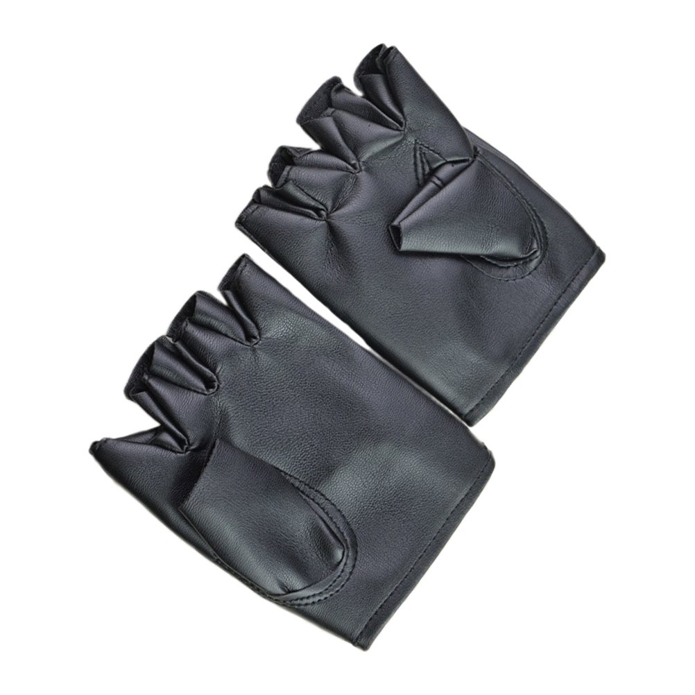 PRETYZOOM Fingerless Workout Gloves for Men - Half-Finger Exercise Gloves with Rivets for Gym, Weightlifting & Cross Training - Punk Style Sports Gloves for Men's Fitness & Outdoor Activities