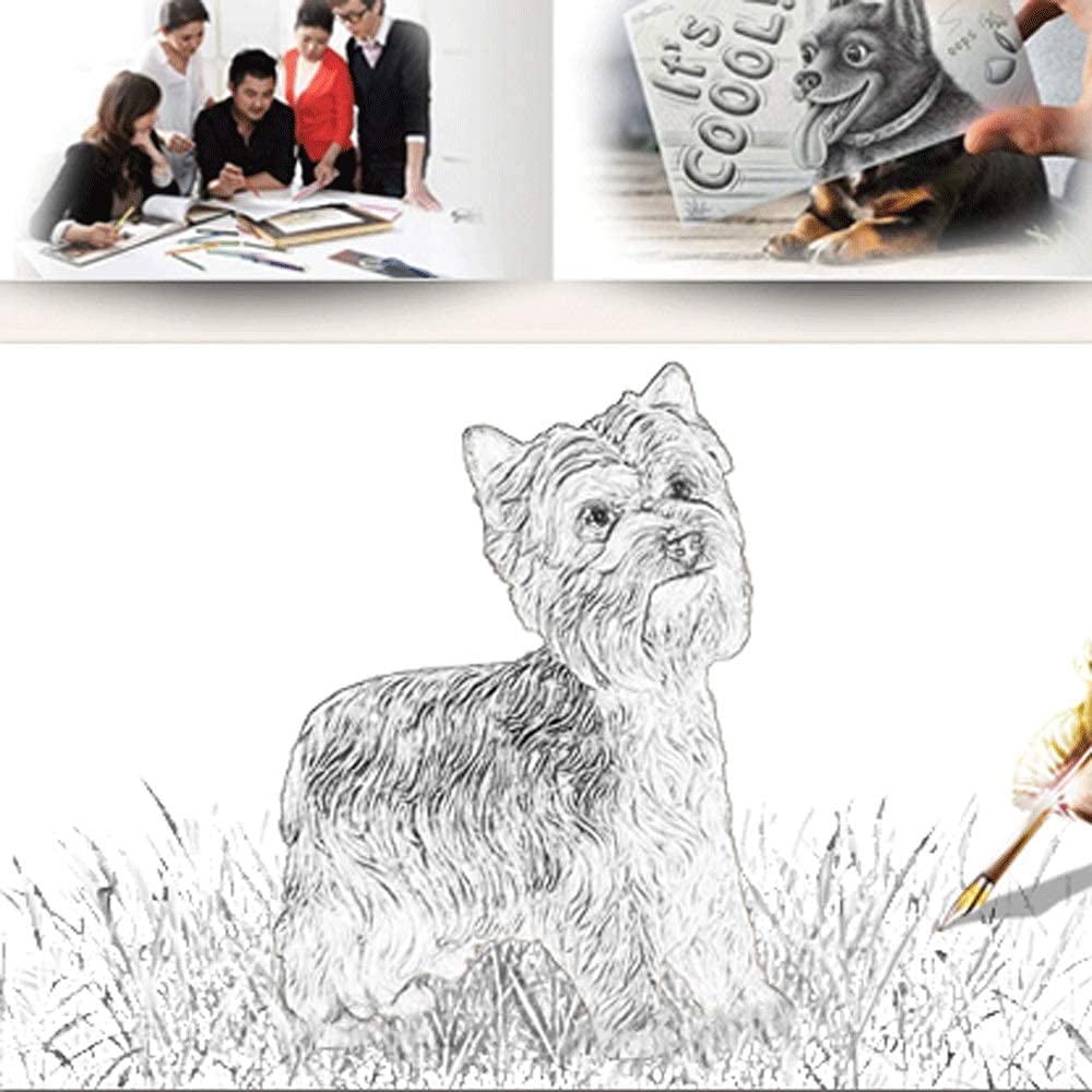 Realistic Yorkshire Terrier Dog Model - 9x4x7.5cm Resin Standing Dog Figure for Home Desktop Decor, Car Dashboard Display, Craft Collection & Pet Lover Gift