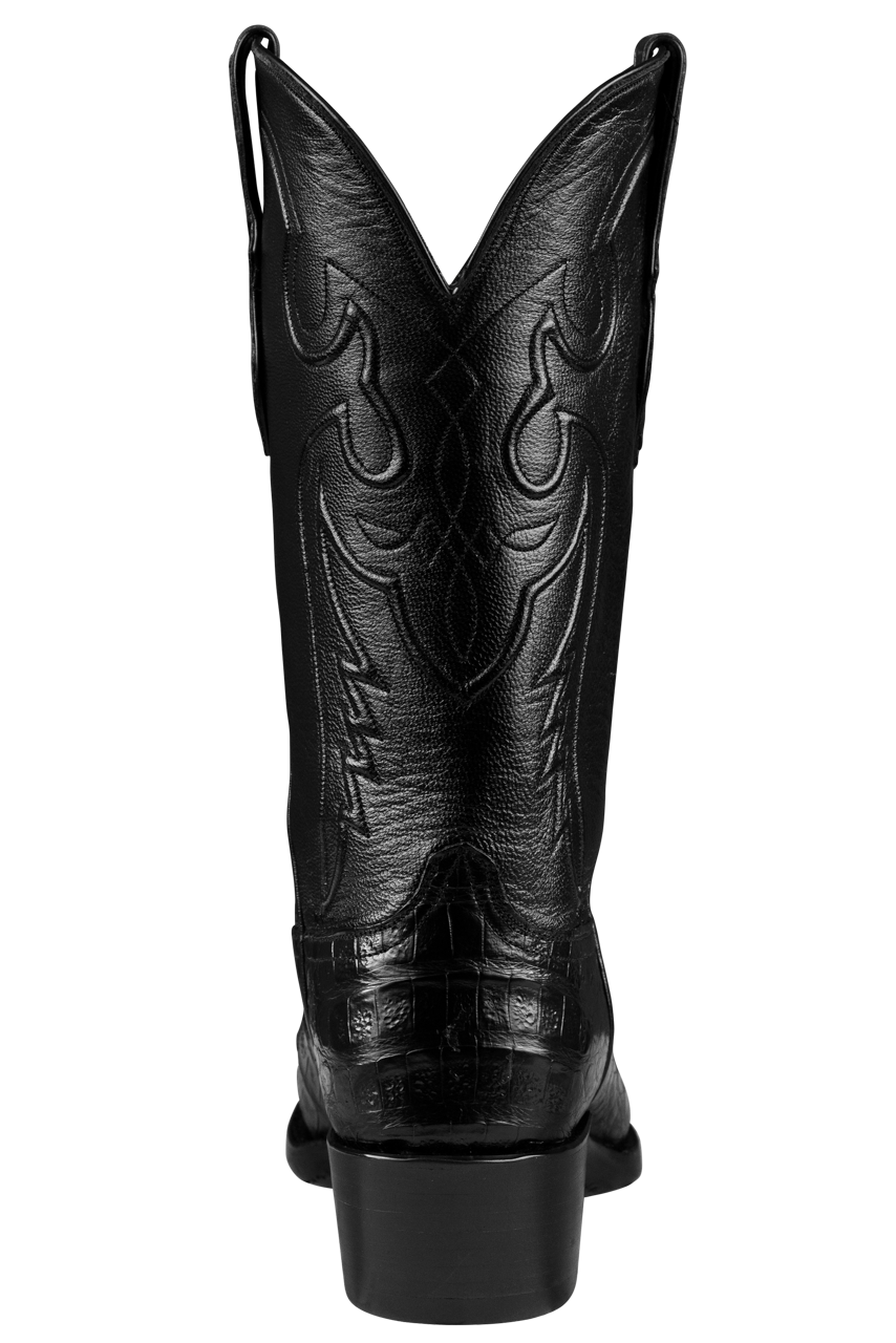 Premium Black Jack Select Caiman Belly Cowboy Boots - Genuine Exotic Leather Western Boots for Men | Perfect for Rodeo, Country Music Festivals & Western Fashion