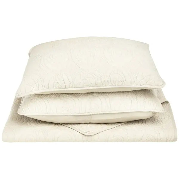 Channing Cotton Reversible Floral Textured Embroidered Quilt Set - King Size Bedding with Vibrant Patterns - Perfect for Master Bedroom, Guest Room & Cozy Home Decor