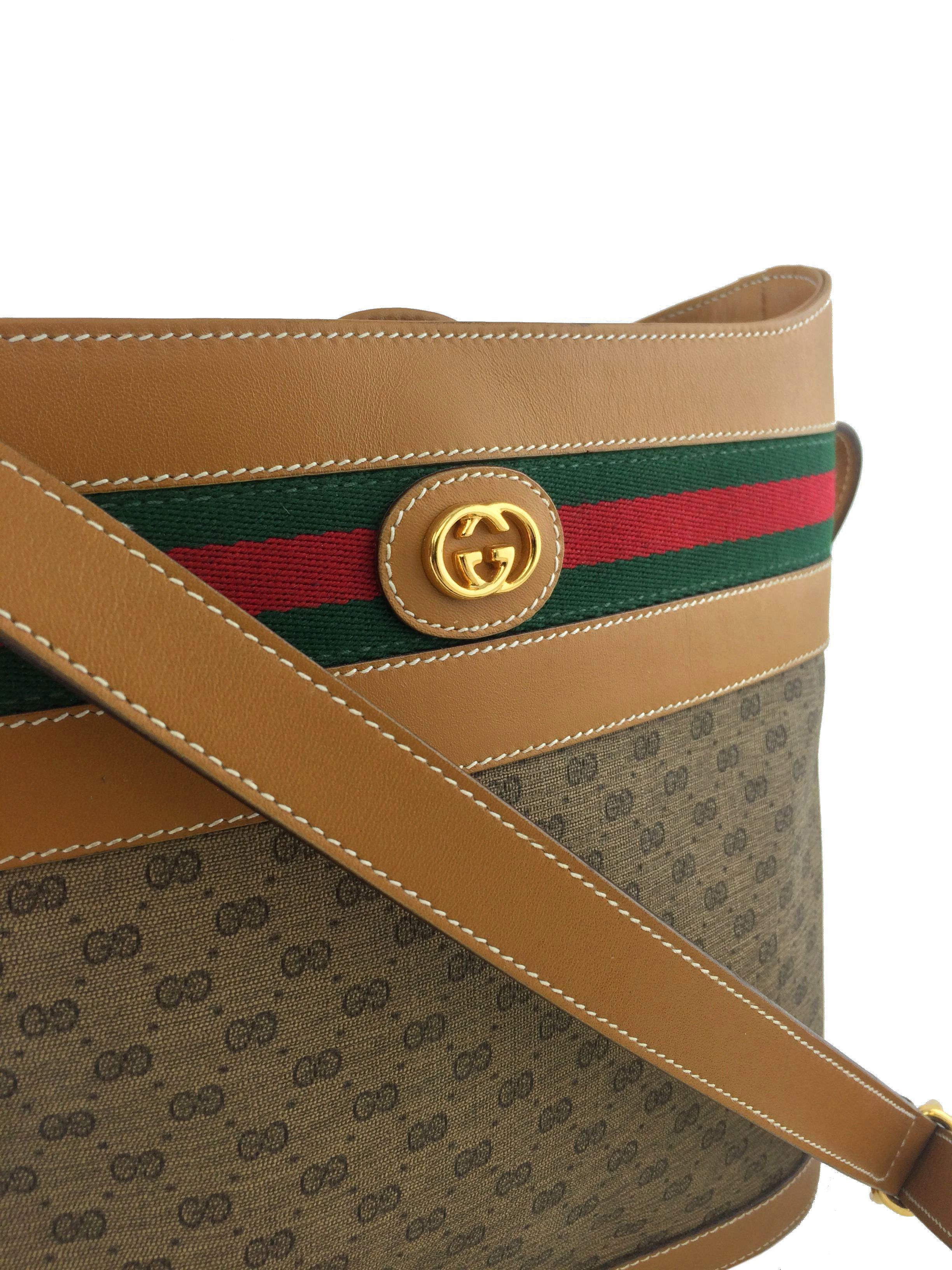 Gucci Vintage GG Monogram Web Shoulder Bag for Women | Luxury Crossbody Purse | Fashionable Shoulder Handbag for Daily Use, Travel & Special Occasions