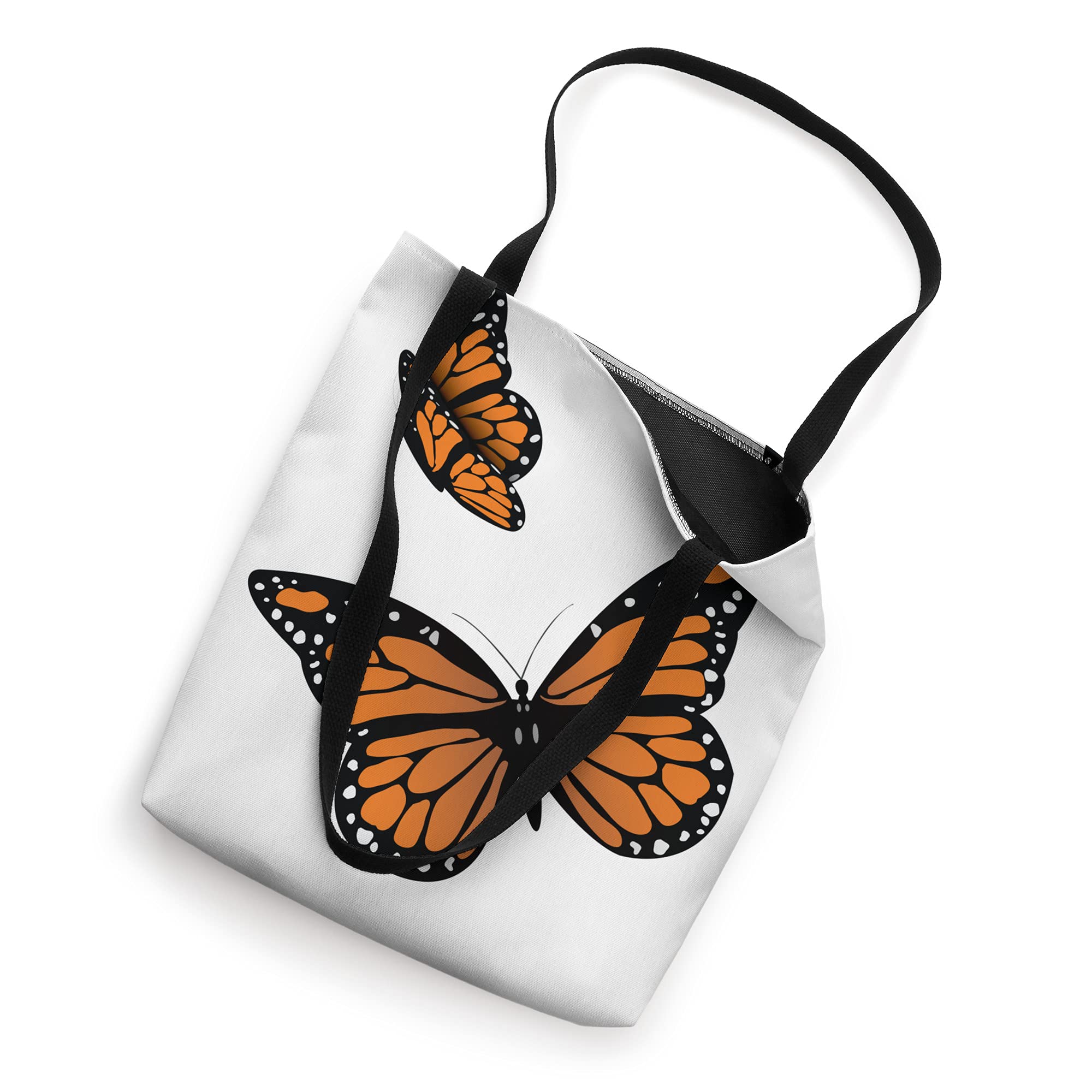 Monarch Butterfly Tote Bag - Eco-Friendly Reusable Shopping Bag with Pair of Monarch Butterflies Print - Perfect for Groceries, Beach, and Farmers Market