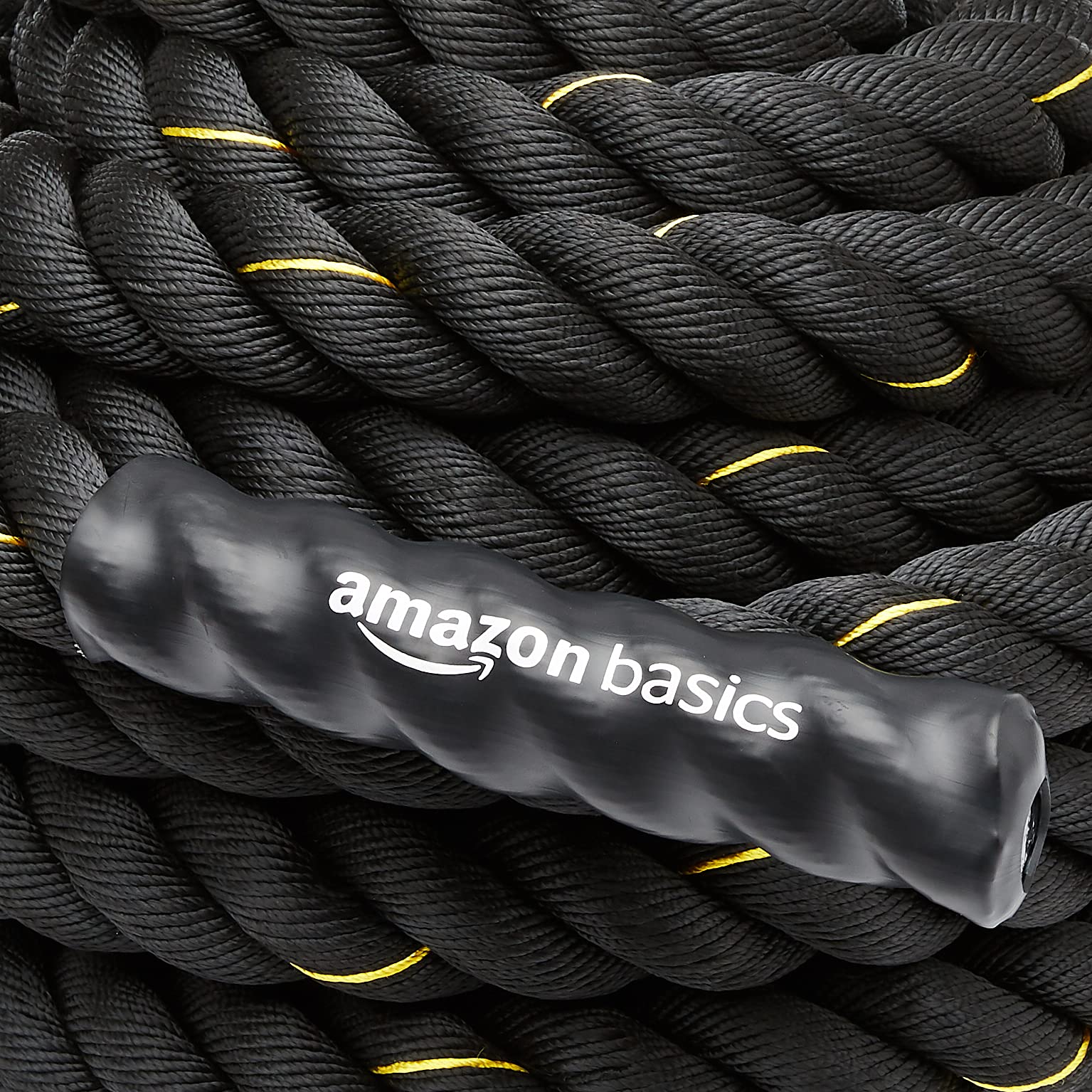 Amazon Basics Heavy Duty Jump Rope for Strength Training, Cardio Workouts & CrossFit - Adjustable Length Fitness Rope for Home Gym, Outdoor Exercise & Boxing Training