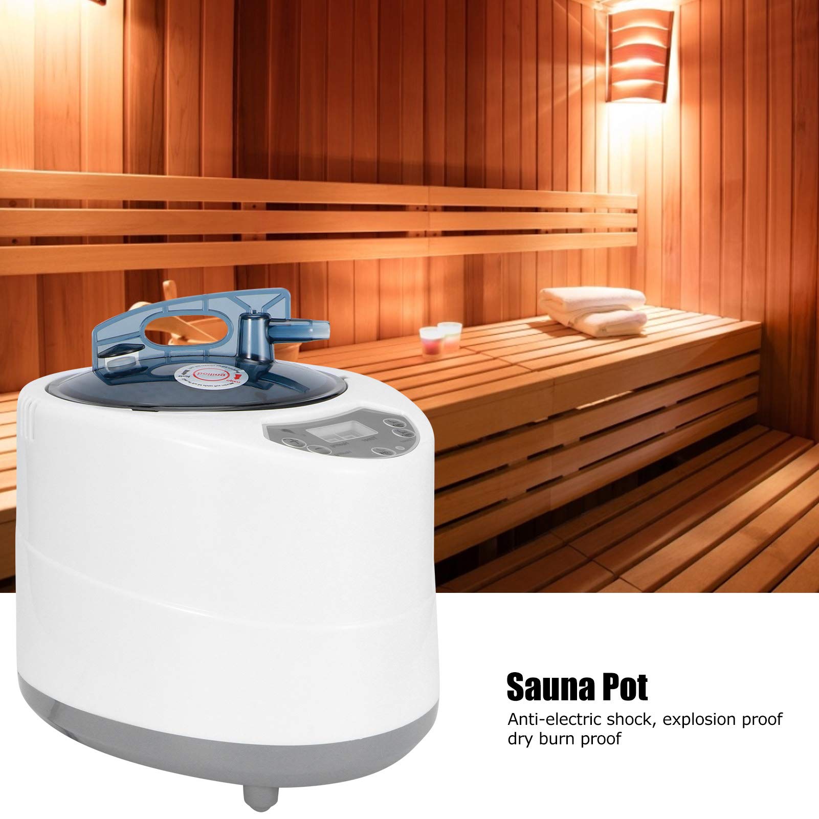 2.8L 1500W Portable Sauna Steam Generator for Home Spa & Body Therapy - Digital Control Panel, Anti-Corrosion Design | Perfect for Relaxation, Detox & Shower Steam Sessions