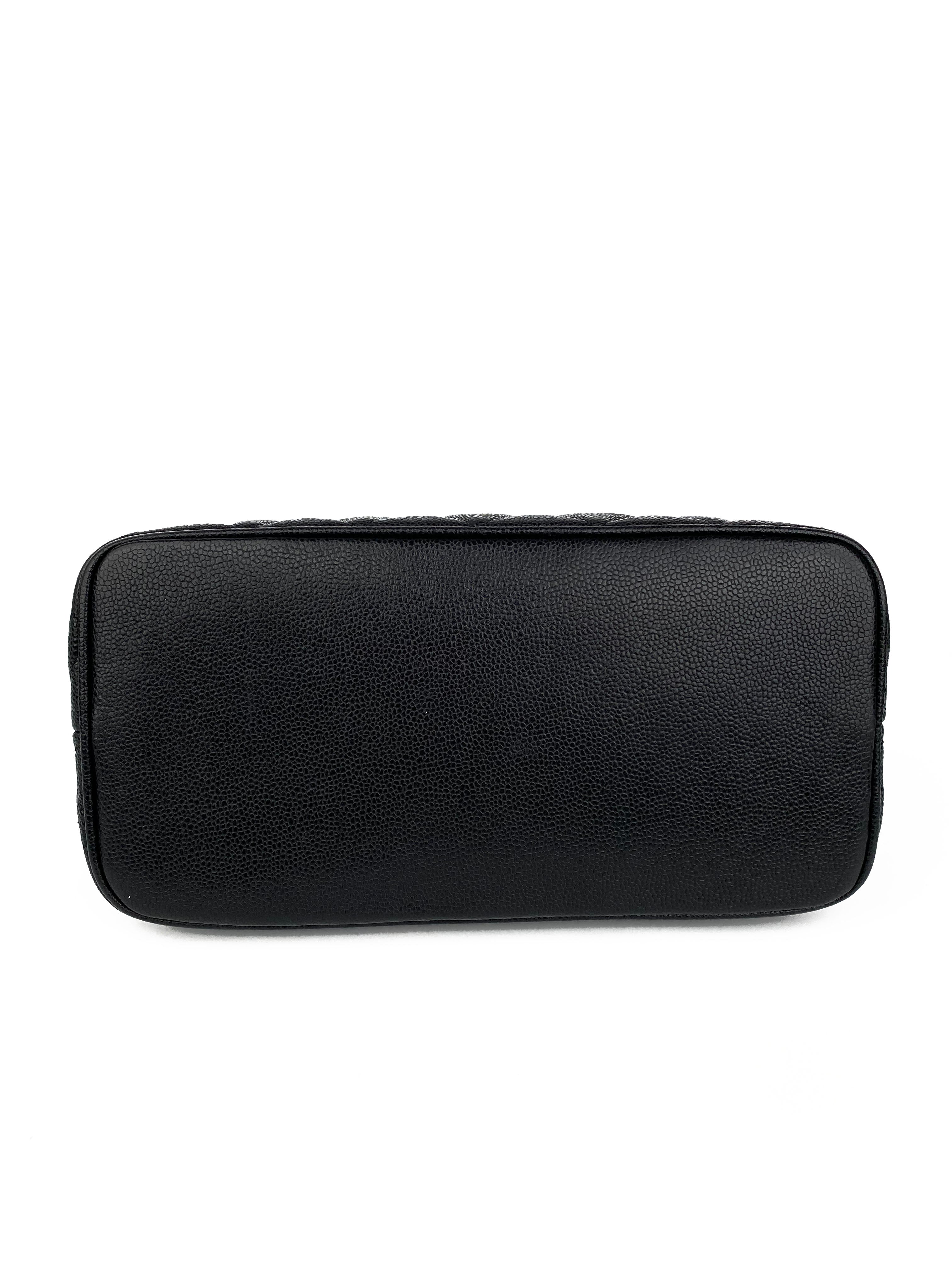 Chanel Black Medallion Tote Bag for Women - Luxury Leather Shoulder Bag - Perfect for Work, Travel & Everyday Use