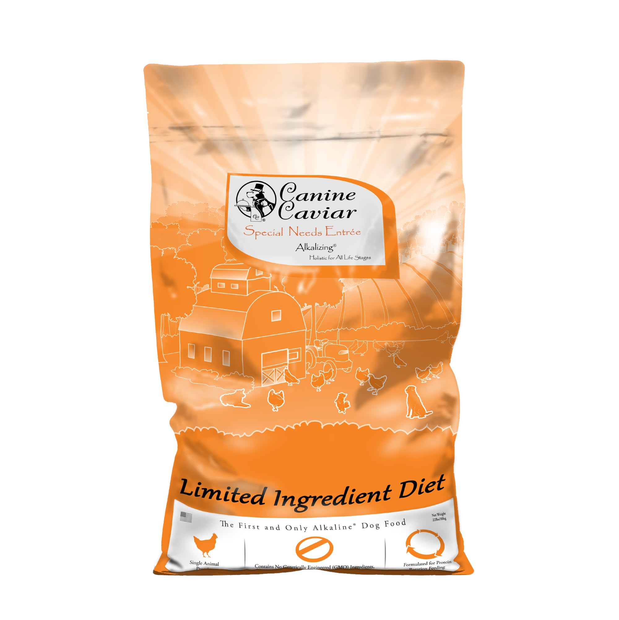 Canine Caviar Special Needs Chicken & Brown Rice Alkaline Dry Dog Food - Limited Ingredient, Gluten-Free, Science-Based Veterinary Diet for Sensitive Stomachs (22lb) | Perfect for Dogs with Allergies, Digestive Issues & Skin Conditions