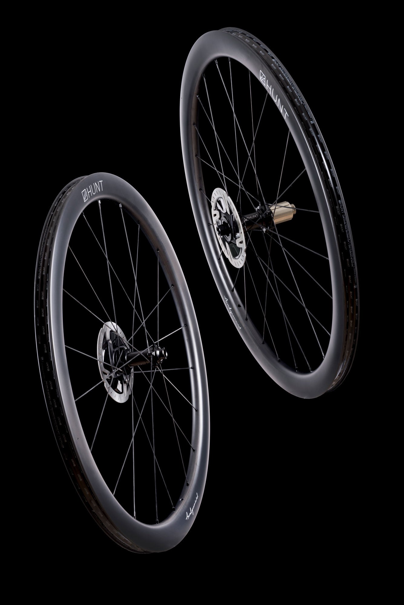 HUNT 44 UD Carbon Spoke Disc Wheelset - Lightweight Road Bike Wheels for Racing & Performance Cycling | Perfect for Road Racing, Triathlons & Endurance Rides