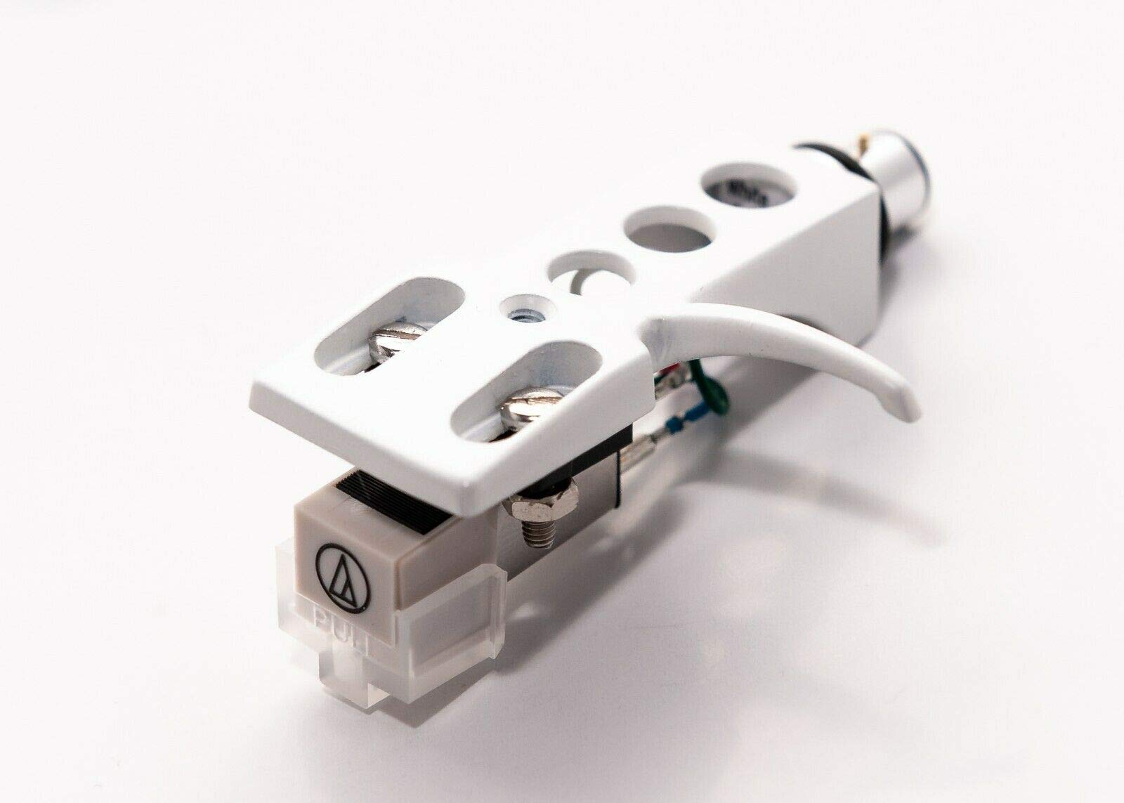 White Headshell with AT-3600L Cartridge & Stylus Replacement Needle for Technics SL-D1/D2/D3/D5 Series Turntables - Perfect for Vinyl Record Playback & DJ Mixing