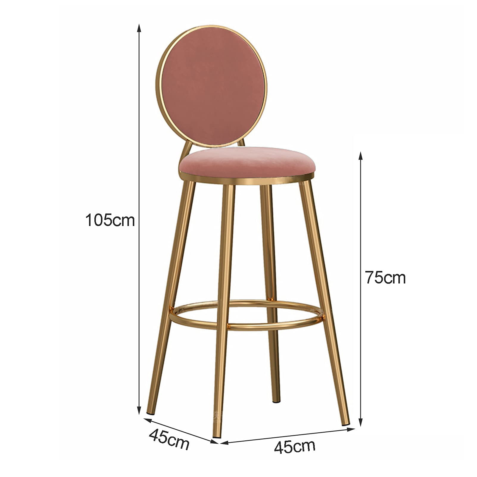 Velvet Bar Stools Set of 2 - 30