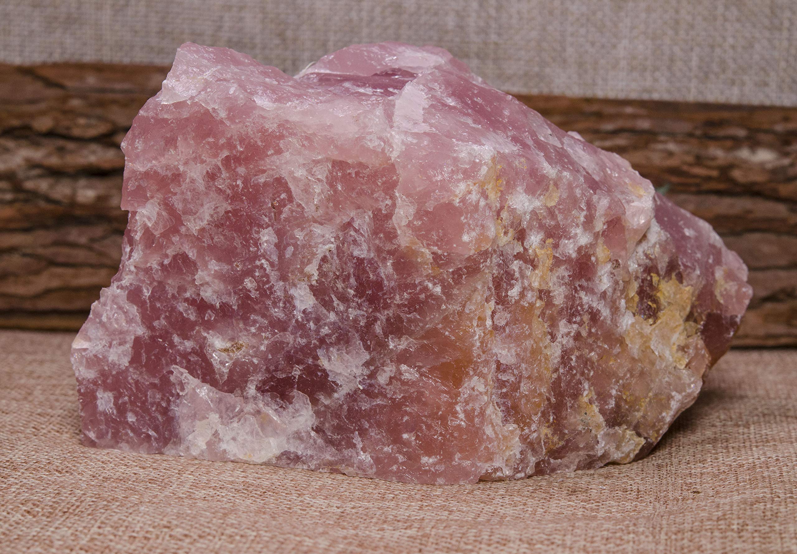 Natural Raw Rose Quartz Crystal Stone - 6.06 x 3.7 x 3.66 inches (1909g) for Love, Meditation, Chakra Healing, Reiki & Good Luck - Perfect for Spiritual Gifts, Home Decor & Energy Work