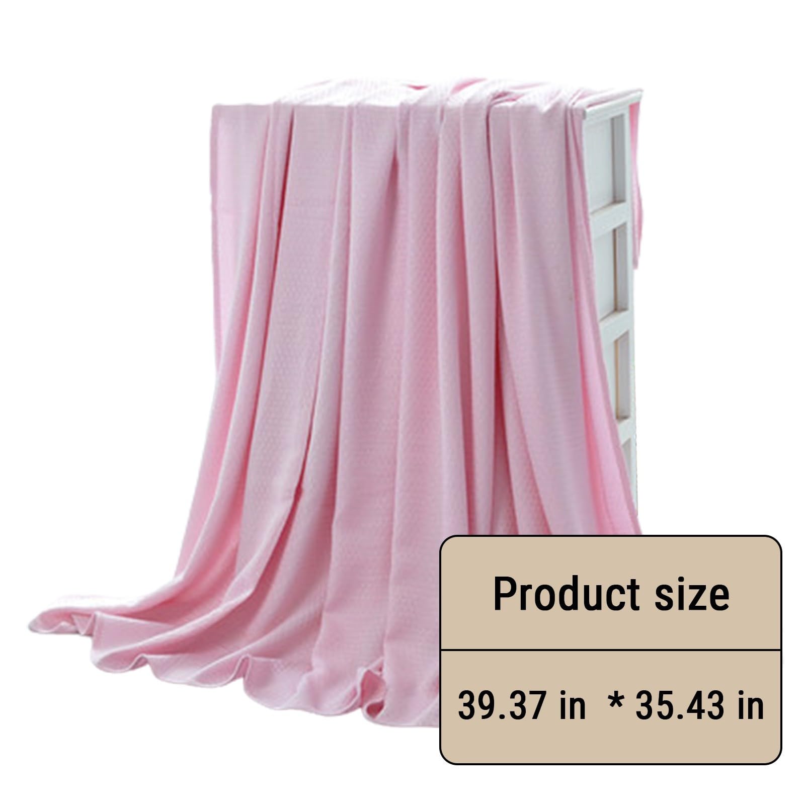 Cooling Blanket for Hot Sleepers - Air Conditioning Quilt & Lightweight Summer Comforter, Soft Skin-Friendly Ice Blanket for All Seasons (Pink, 39.37x35.43in) - Perfect for Night Sweats, Hot Flashes & Summer Nights