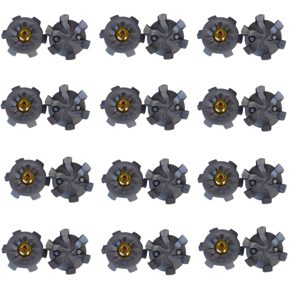 24 Pcs Golf Shoe Spikes Replacement - Durable Rubber Cleats for Golf Shoes | Anti-Skid Traction Spikes | Perfect for Outdoor Golfing & Course Play | Golf Accessories for Men & Women