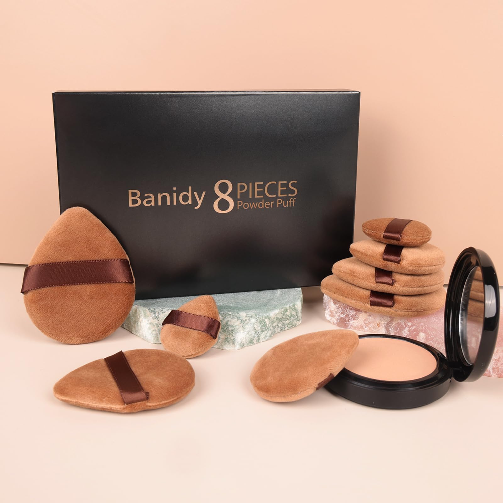 **Triangle Powder Puff for Face - Soft Beauty Blender Sponge with Halo Glow, Perfect for Flawless Makeup Application - Ideal for Liquid, Powder & Cream Foundation**