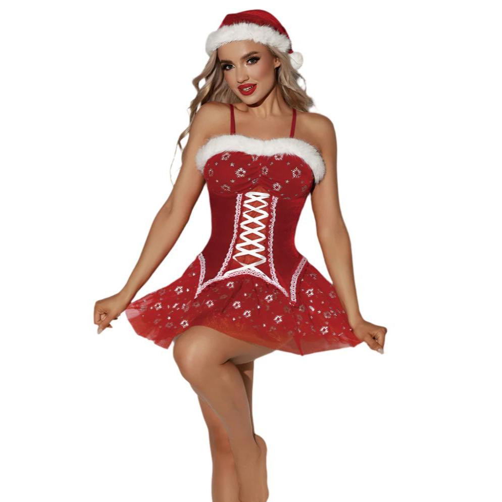 JSY 3-Piece Velvet & Snowflake Tulle Christmas Dress Set for Girls - Holiday Party Outfit, Christmas Pageant Costume, Festive Family Photo Attire