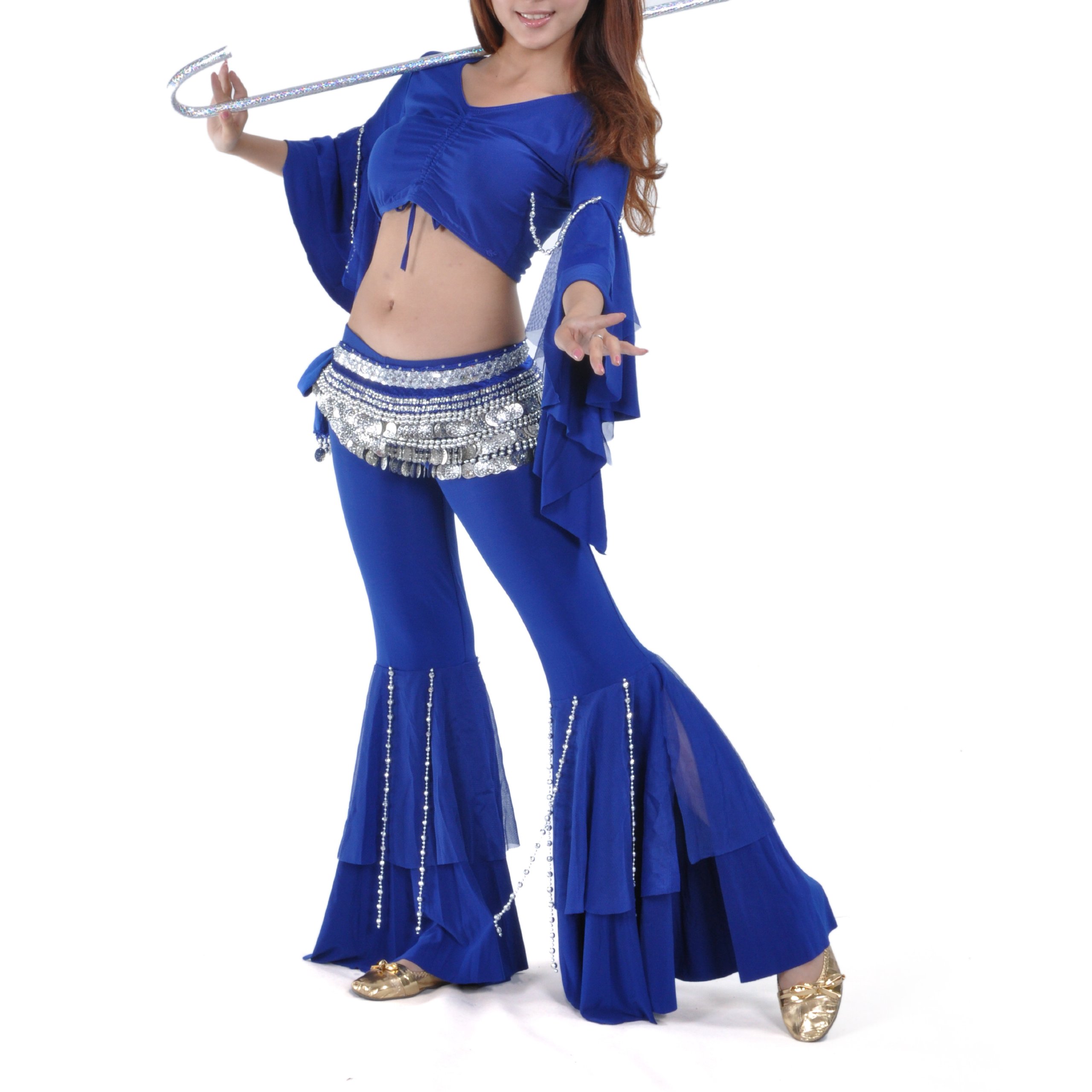 Belly Dance Hip Scarf with Multi-Row Silver Coins, Elegant Dance Skirt for Performances, Perfect Gift for Dancers and Fitness Enthusiasts, Ideal for Belly Dance Classes, Performances, and Cultural Events