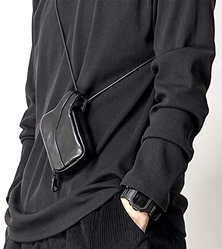 Genuine Leather Crossbody Bag for Men & Women - Mini Travel Shoulder Bag with Credit Card Slots, Phone & Earbuds Holder - Perfect for Daily Commute, Shopping & Travel Accessories Organization