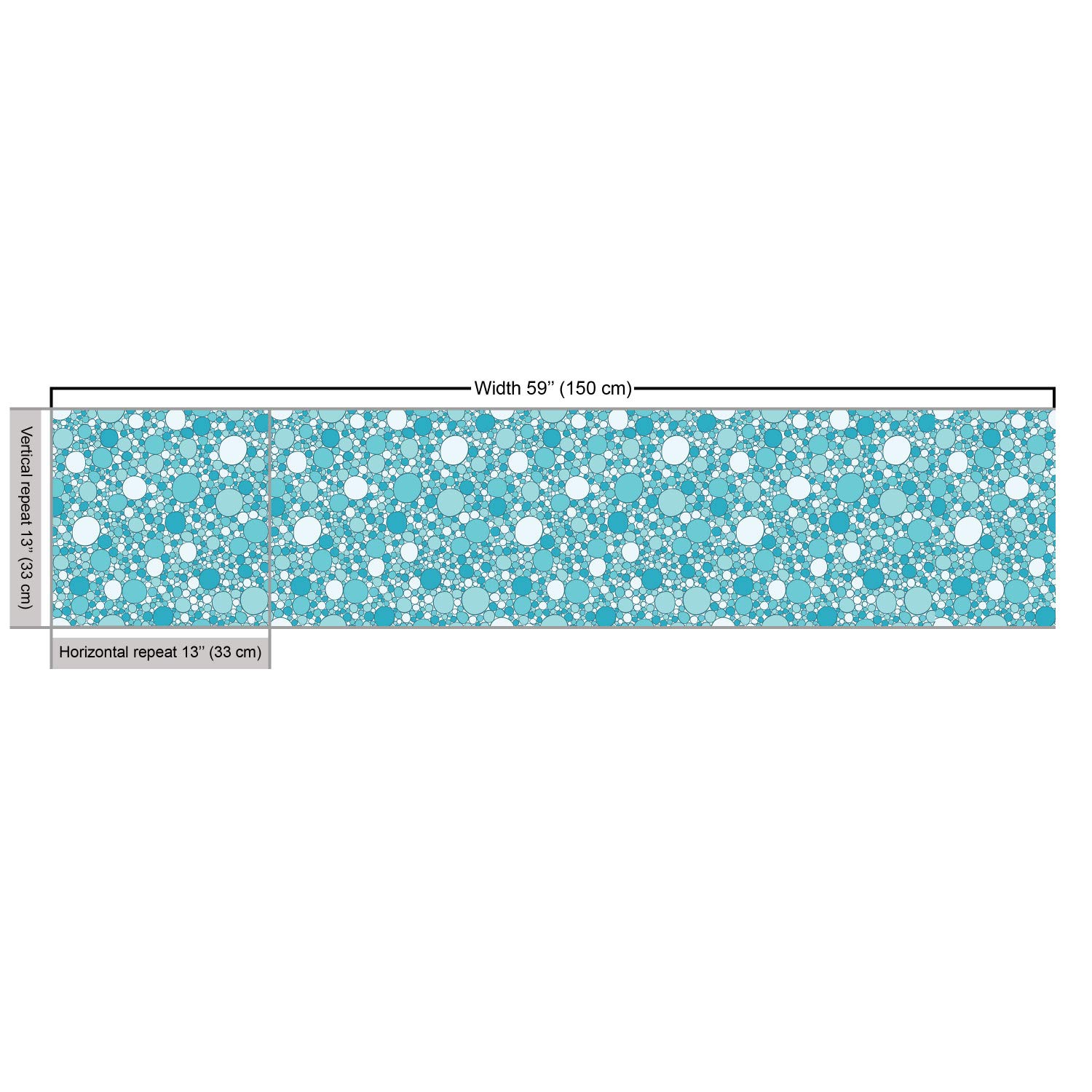 Ambesonne Abstract Fabric by The Yard - Modern Aqua Bubble Pattern Upholstery Material for Sofa, Curtains & Home Decor | 1 Yard Turquoise Teal | Perfect for DIY Projects, Throw Pillows & Wall Hangings