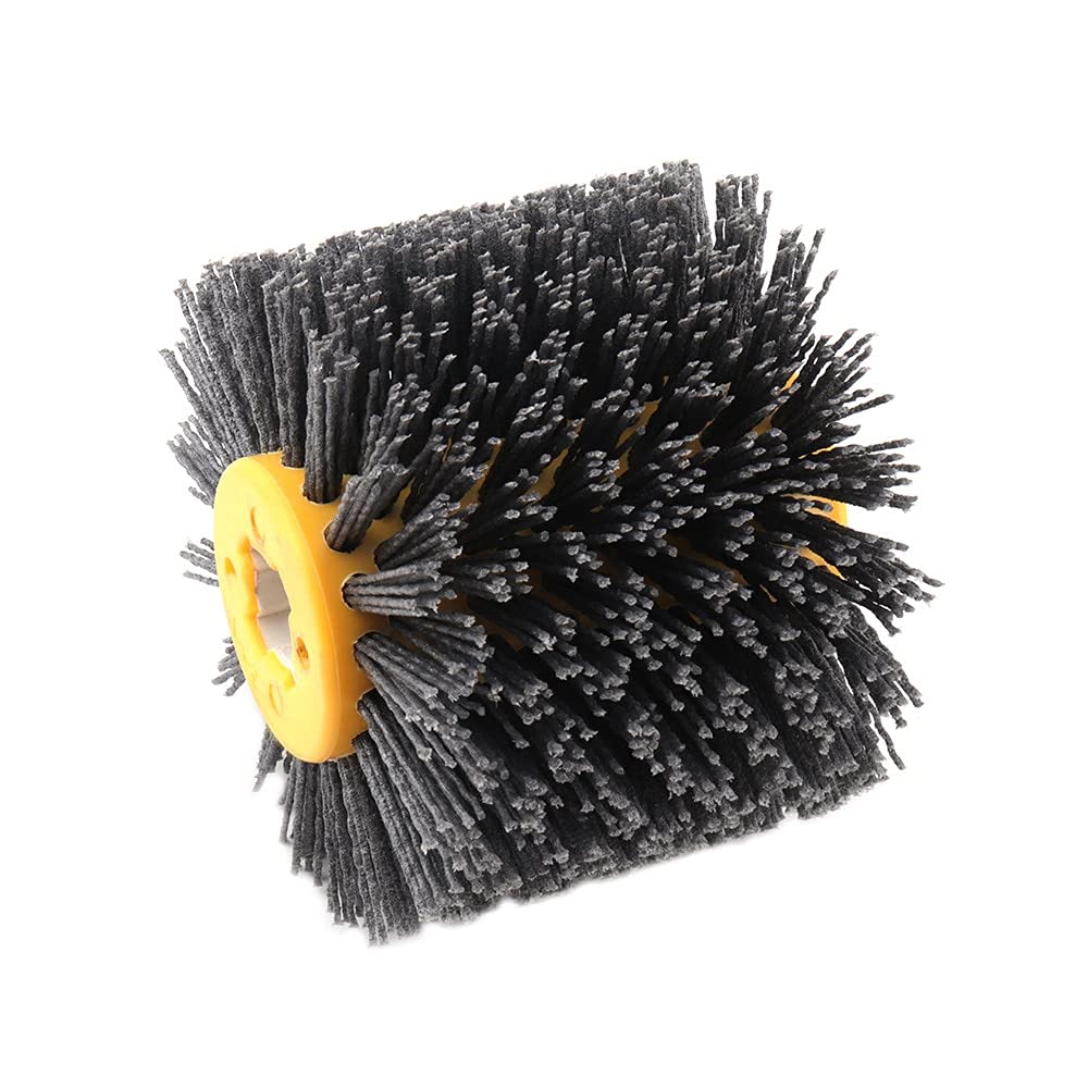 Nylon Abrasive Wire Drum Polishing Wheel - 80 Grit Electric Brush for Woodworking & Metalworking | Surface Grinding & Finishing Tool for DIY Projects & Professional Workshops